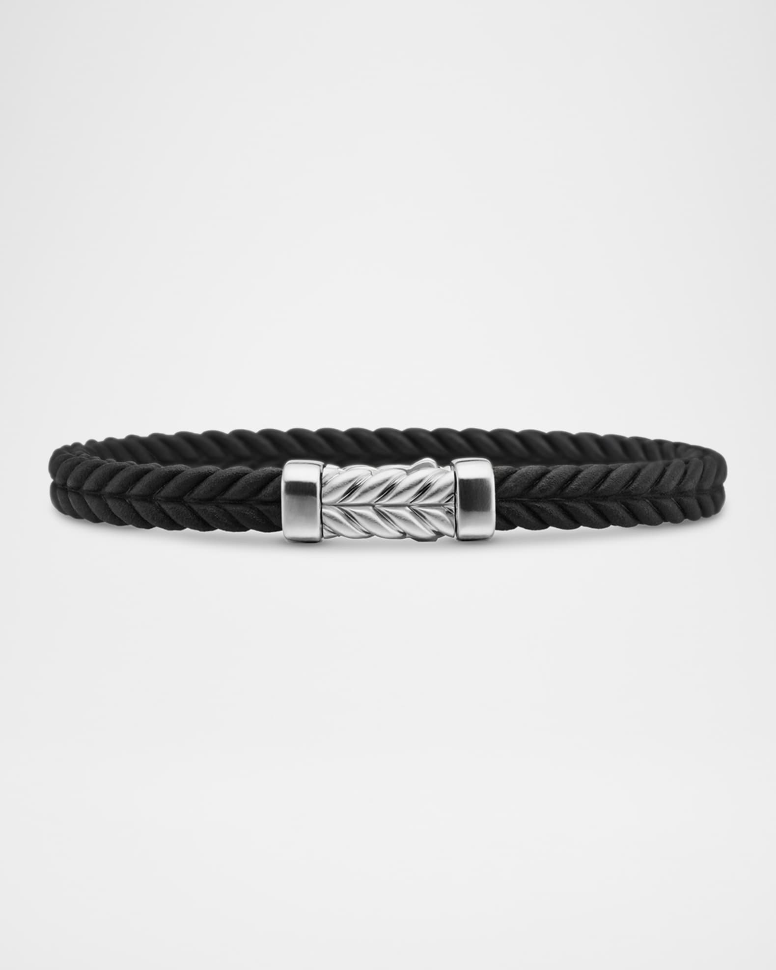 6mm Men's Chevron Rubber Bracelet Neiman Marcus