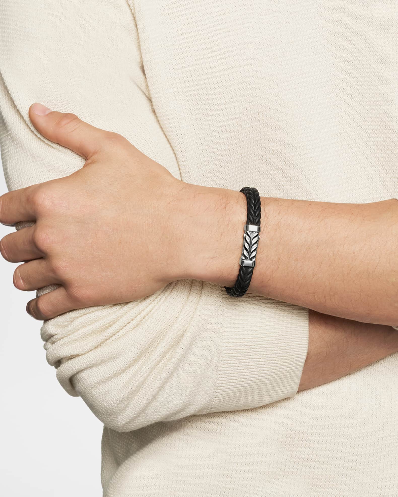 9mm Men's Chevron Rubber Bracelet 1