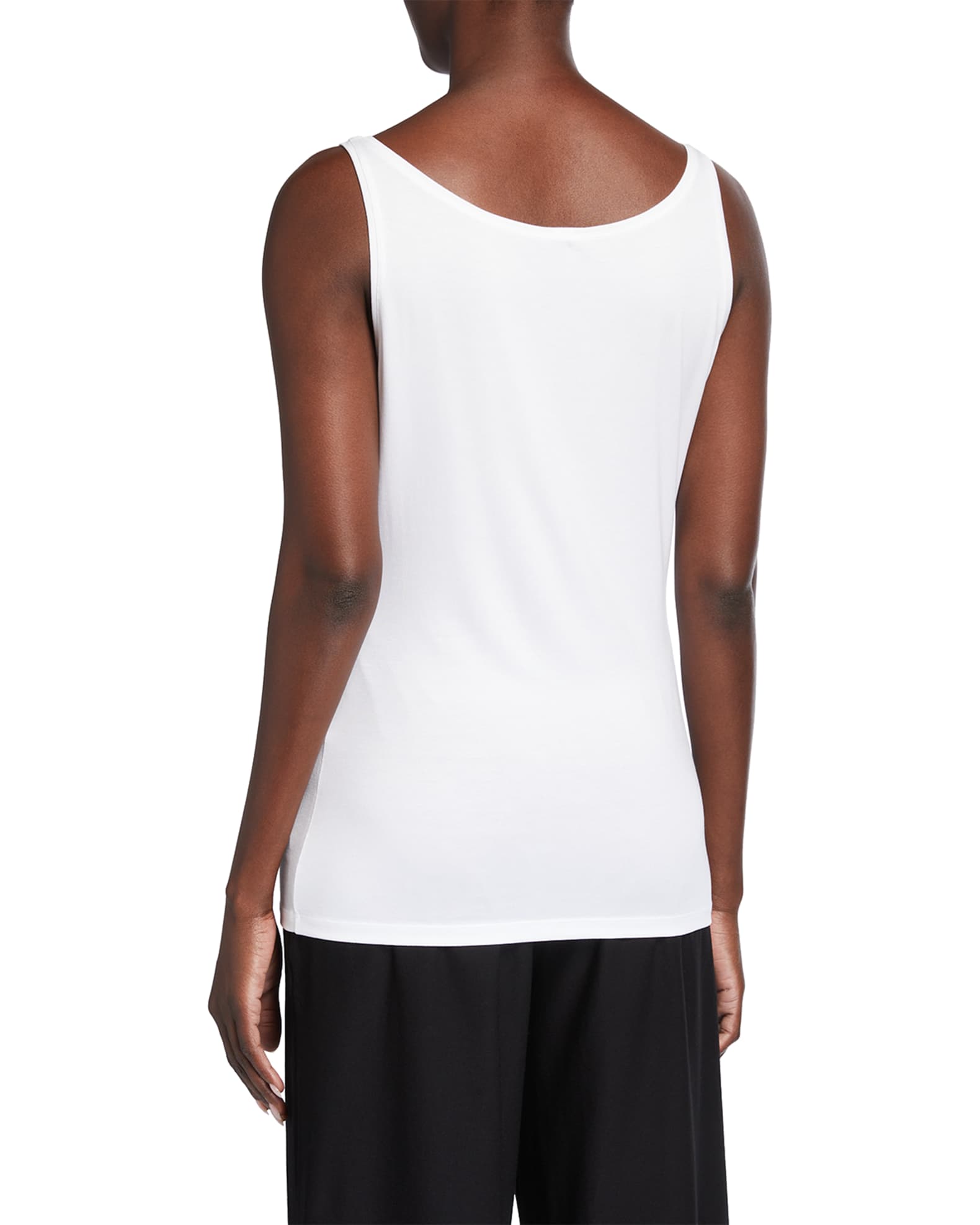 Slim Scoop-Neck Fine Jersey Shell and Matching Items | Neiman Marcus