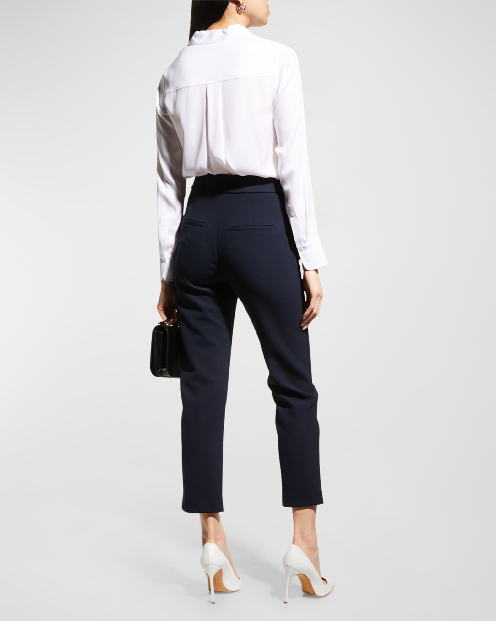 Veronica Beard Renzo Straight Crop Pants Neiman Marcus