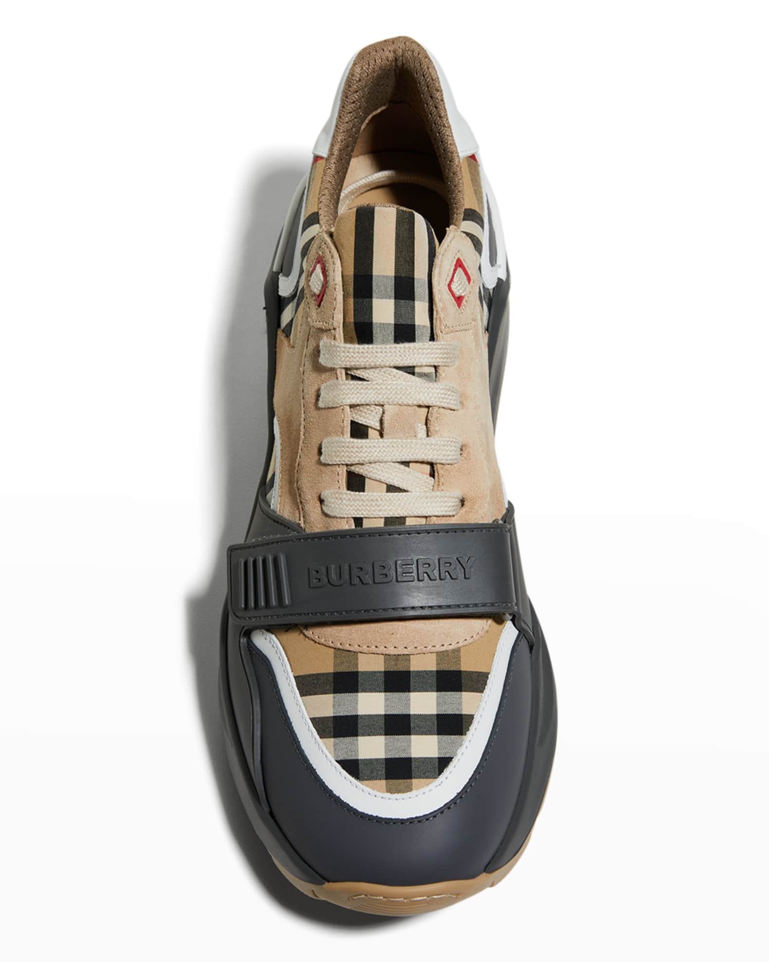 Burberry Ramsey M Vintage Check Low-Top Sneakers | Neiman Marcus