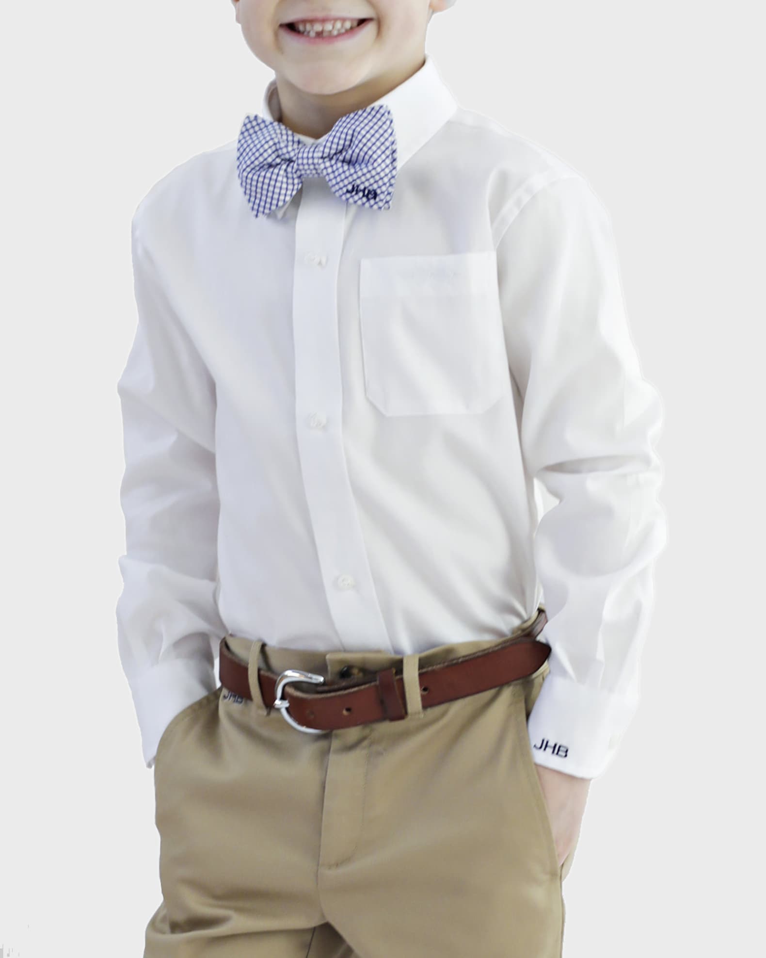 Brown Bowen and Company Solid Shirt - Monogram Option, Size 4/5-18