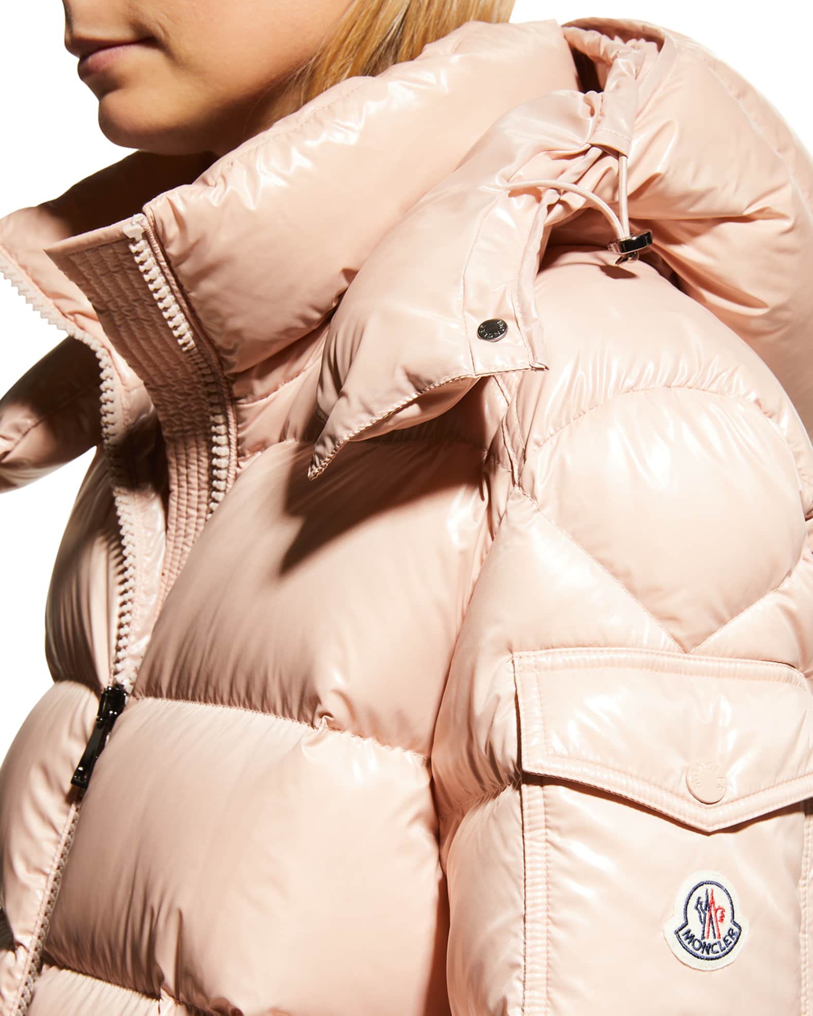 moncler maire shiny puffer jacket
