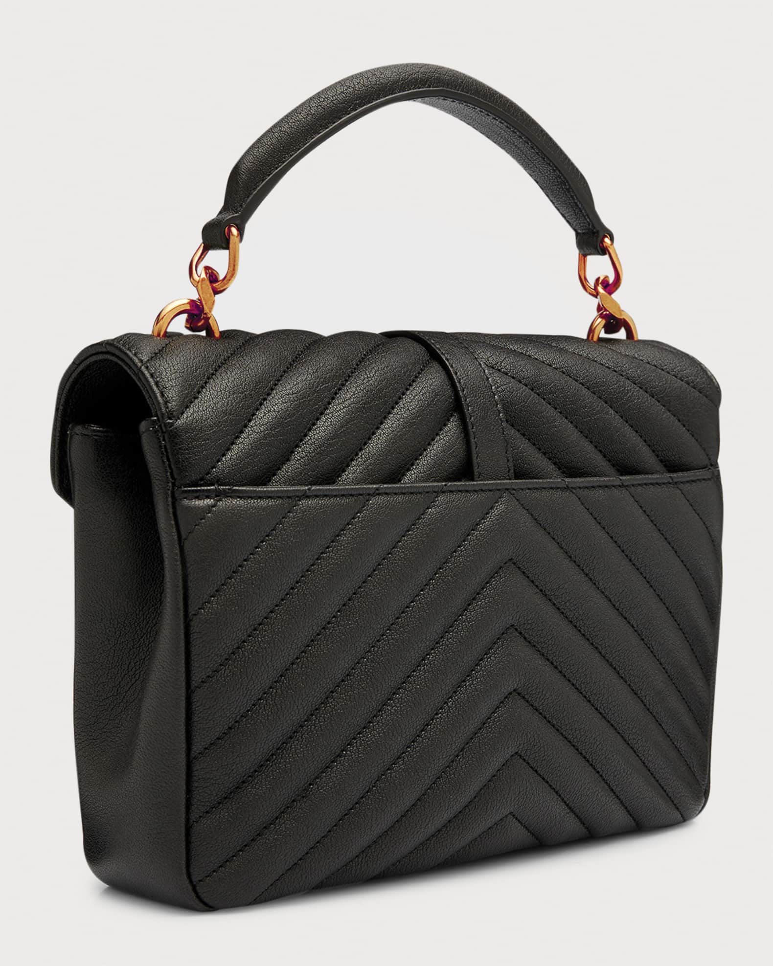 Saint laurent monogram medium leather shoulder bag online