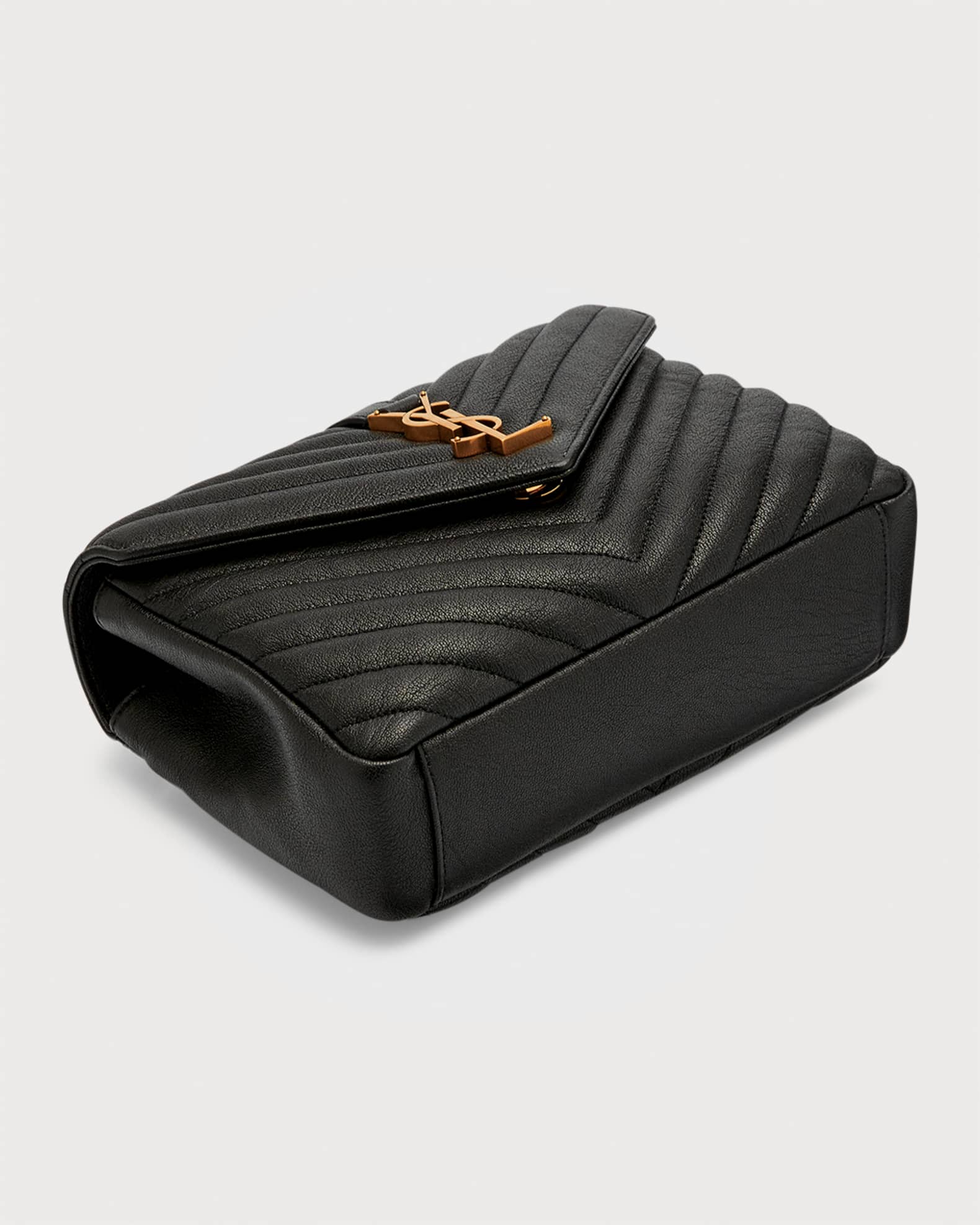 College Medium Flap YSL Shoulder Bag in Quilted Leather 1