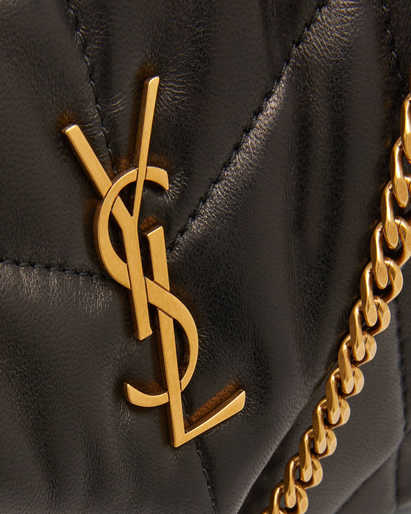 Saint Laurent LouLou Toy YSL Puffer Quilted Lambskin Crossbody Bag ...