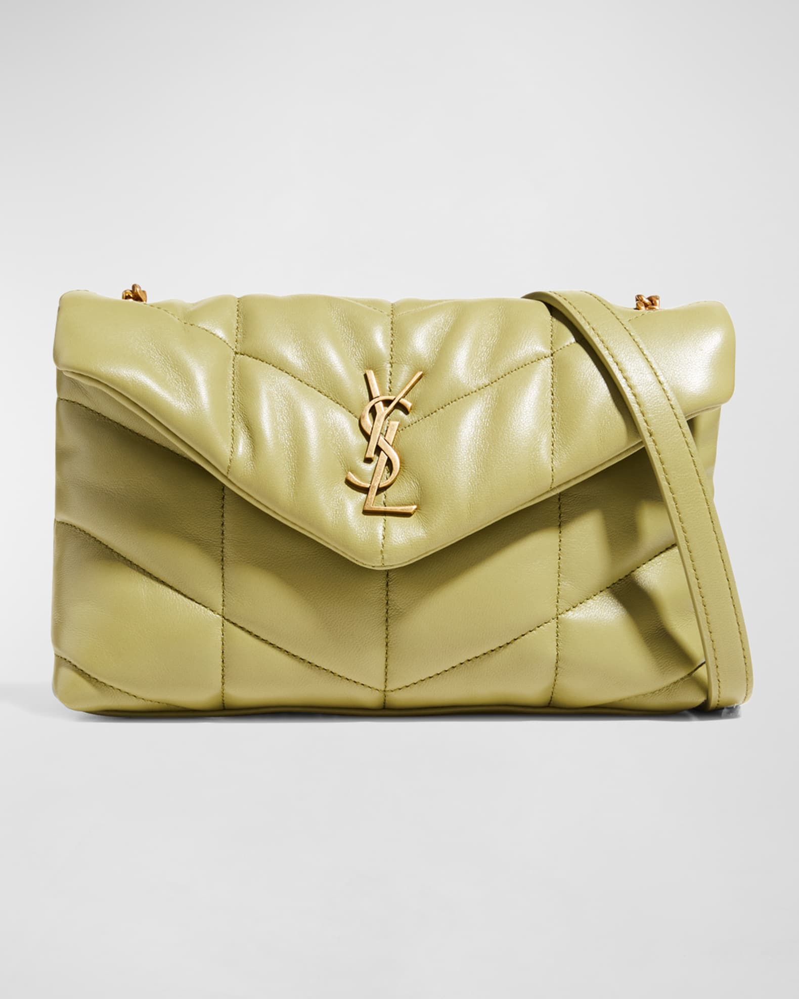 Saint Laurent Lou Puffer Toy YSL Crossbody Bag in Quilted Leather