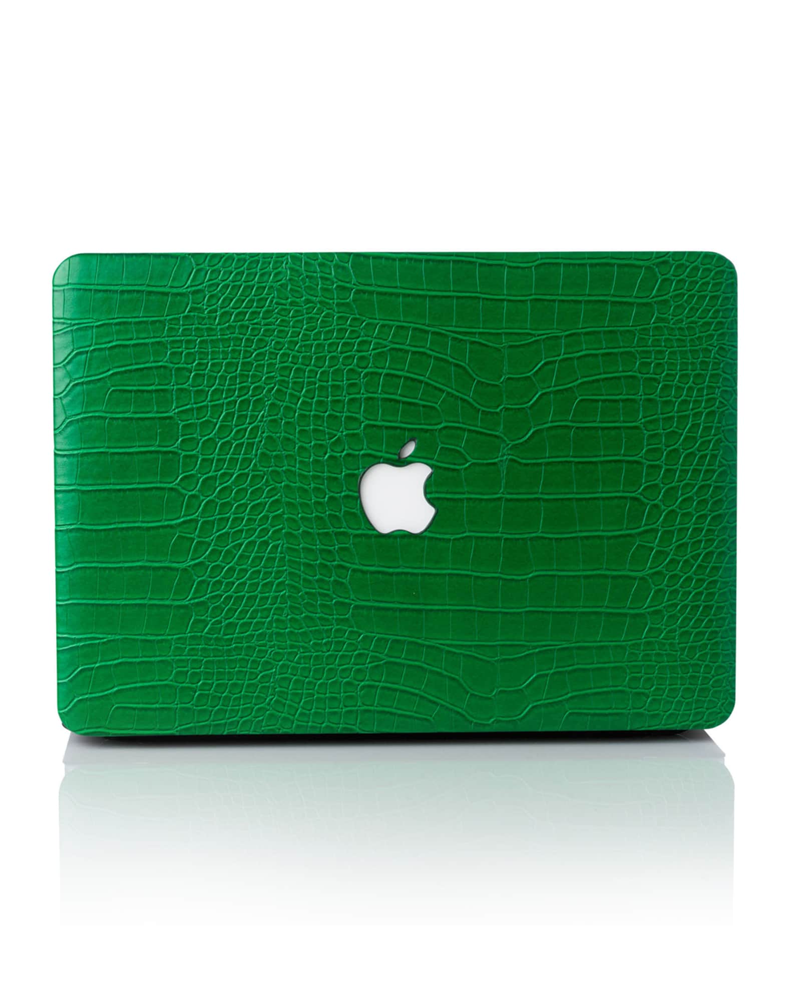 Crimson Faux Crocodile MacBook Case