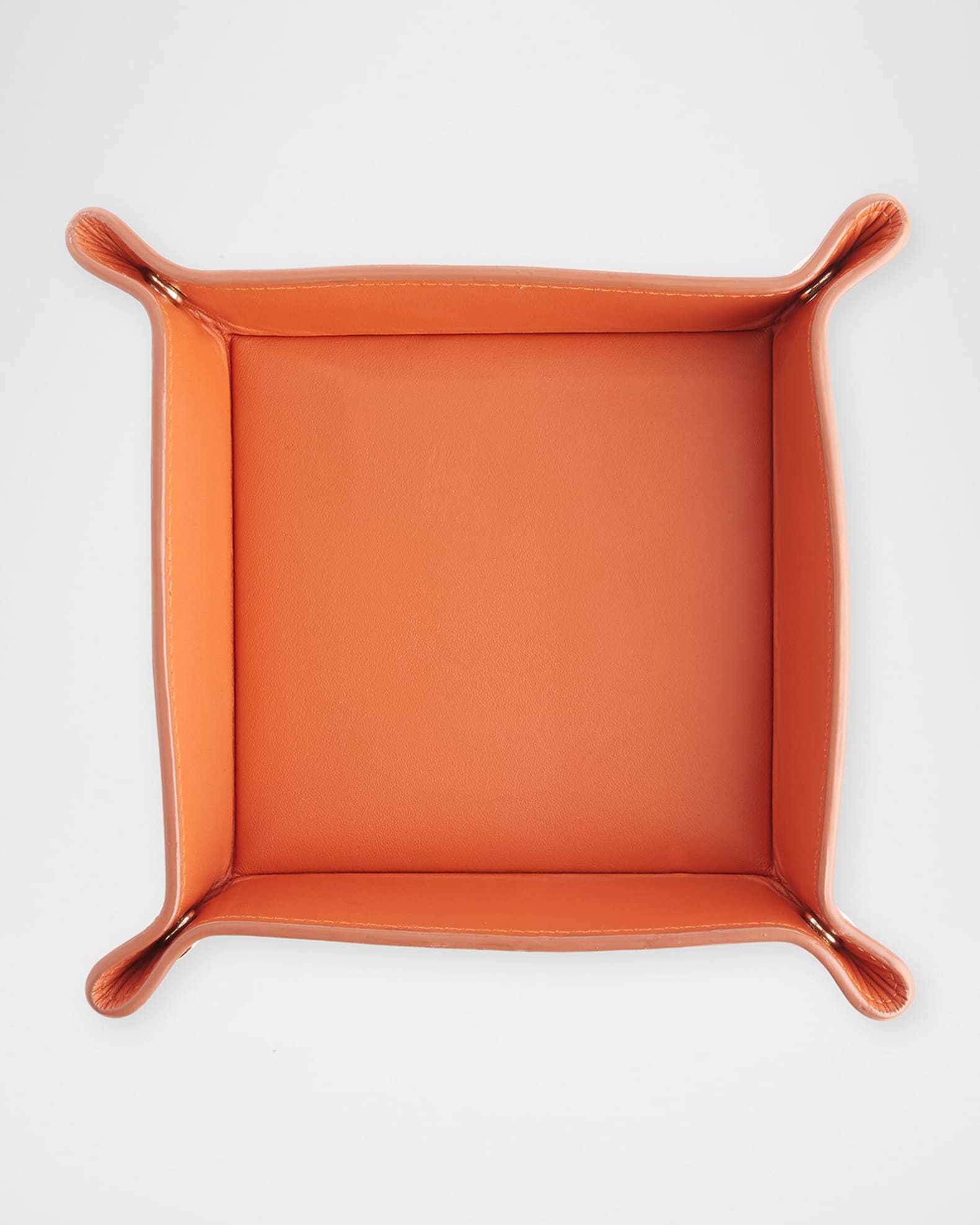 Monogrammed Leather Catchall Valet Tray 1