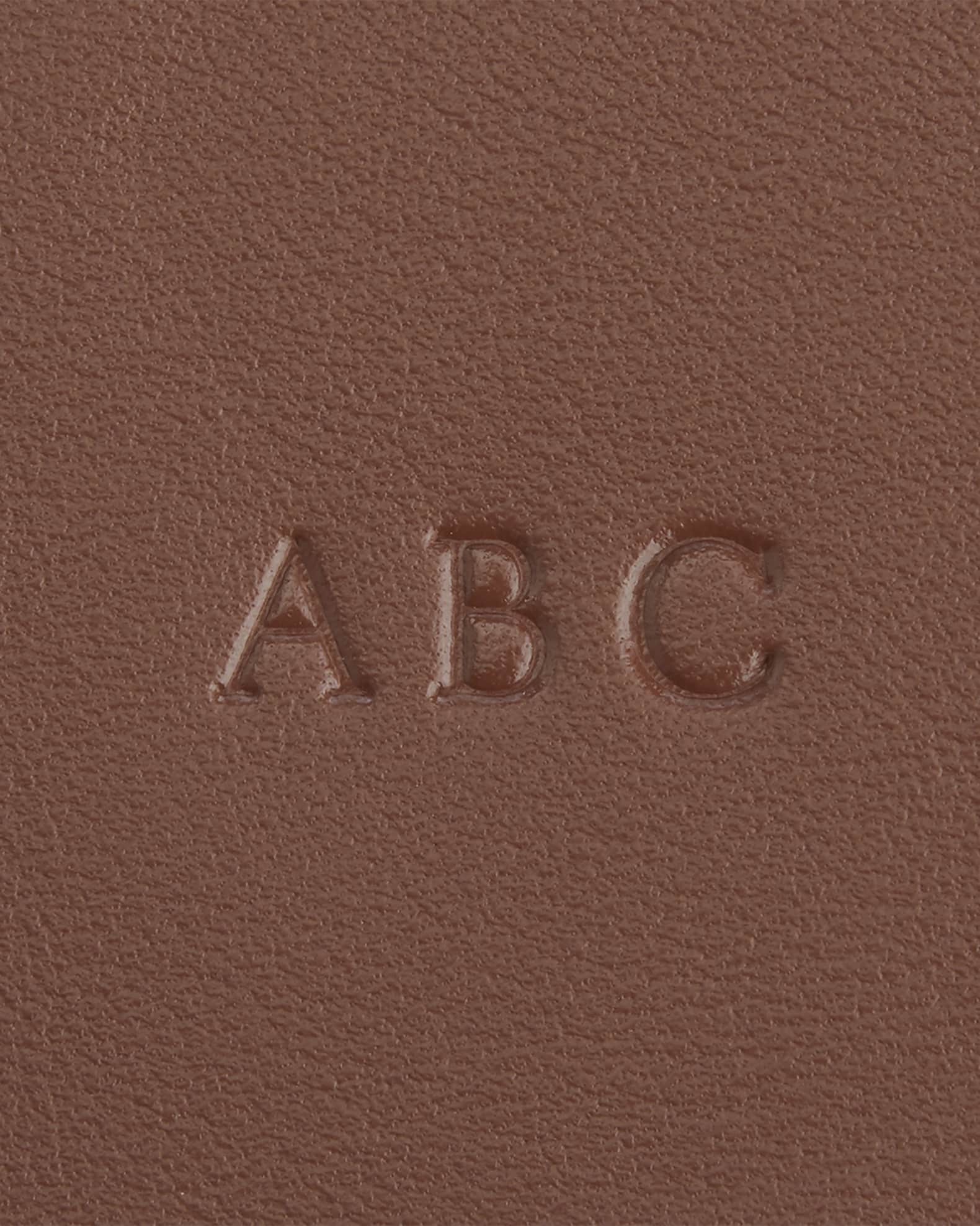 Monogrammed Leather Overnight Duffel Bag 1