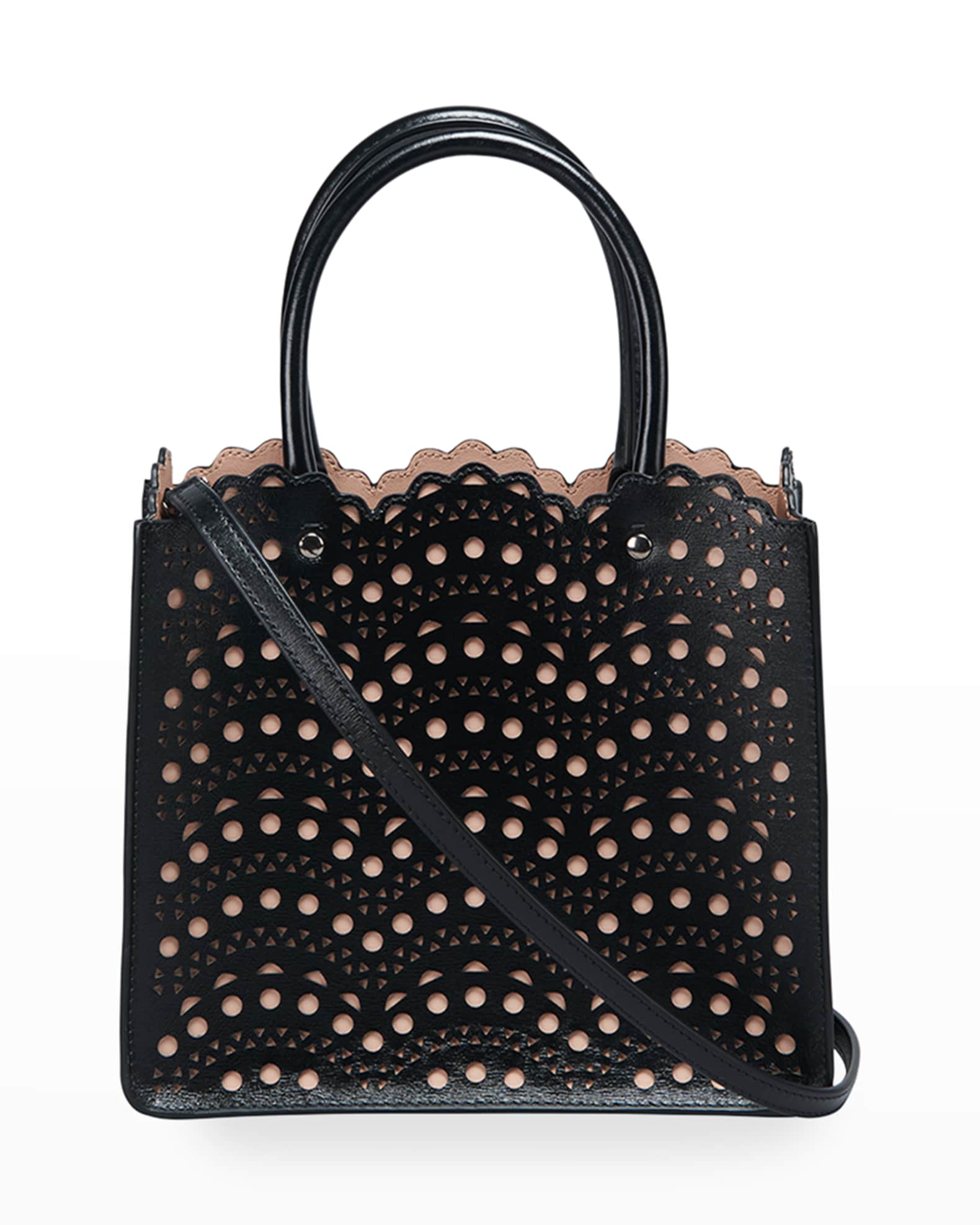 ALAIA Garance 16 Small Lux Vienne Vague Tote Bag | Neiman Marcus