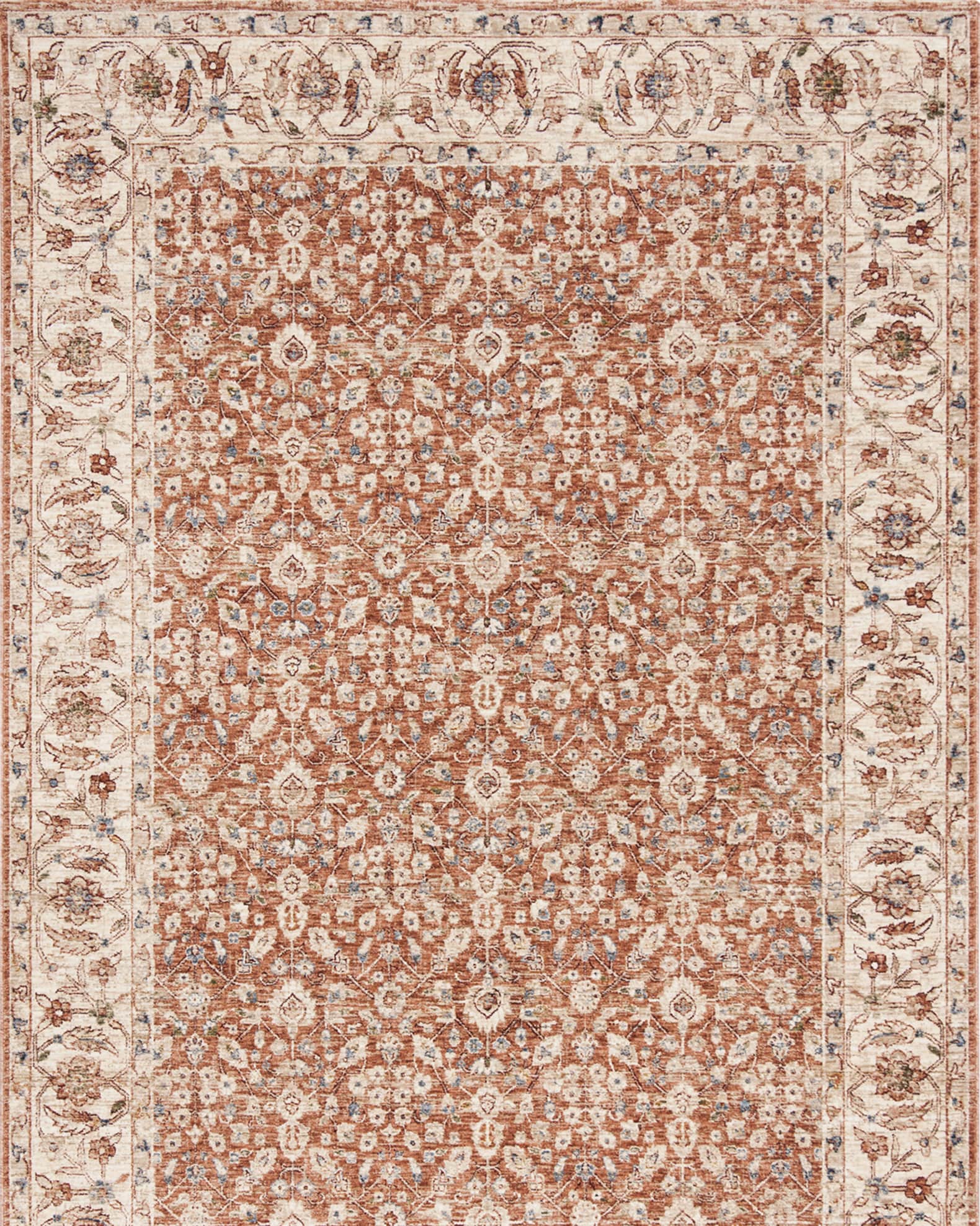 Helena Beige/Light Rust Power-Loomed Rug 1