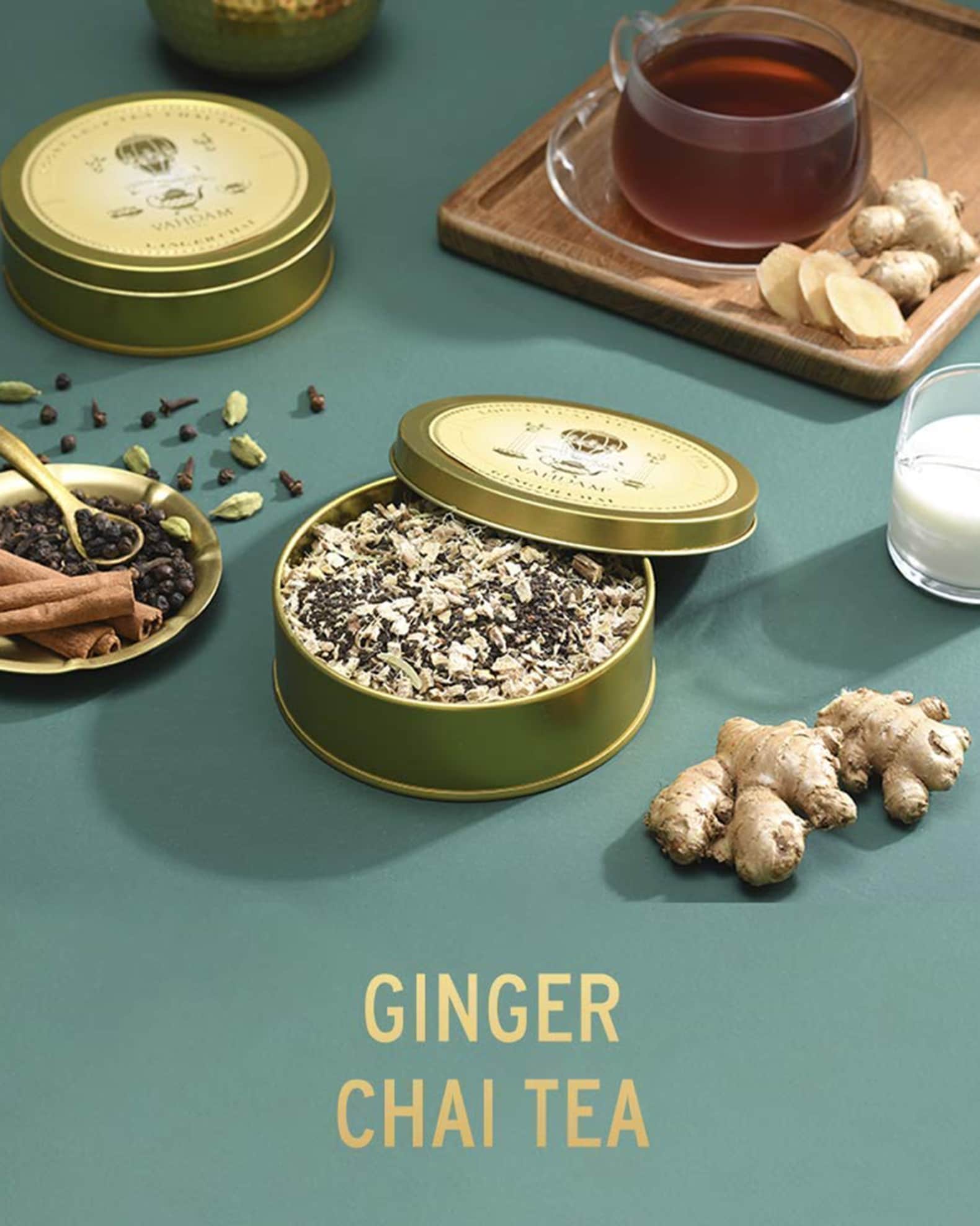 Vahdam Teas Chai Tea Private Reserve Premium Tea Gift Set 3 Chai