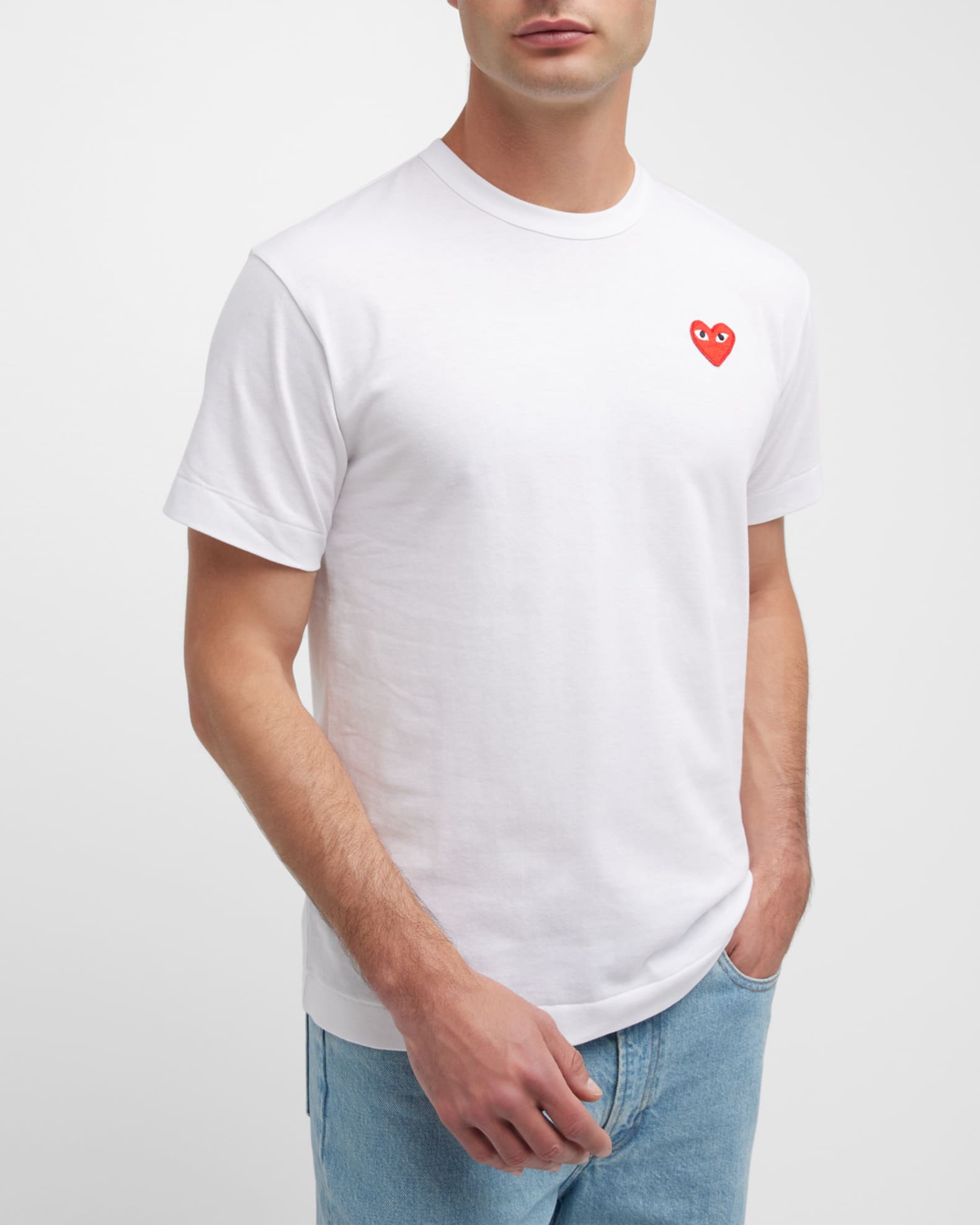 Men s Cotton Jersey Heart T Shirt
