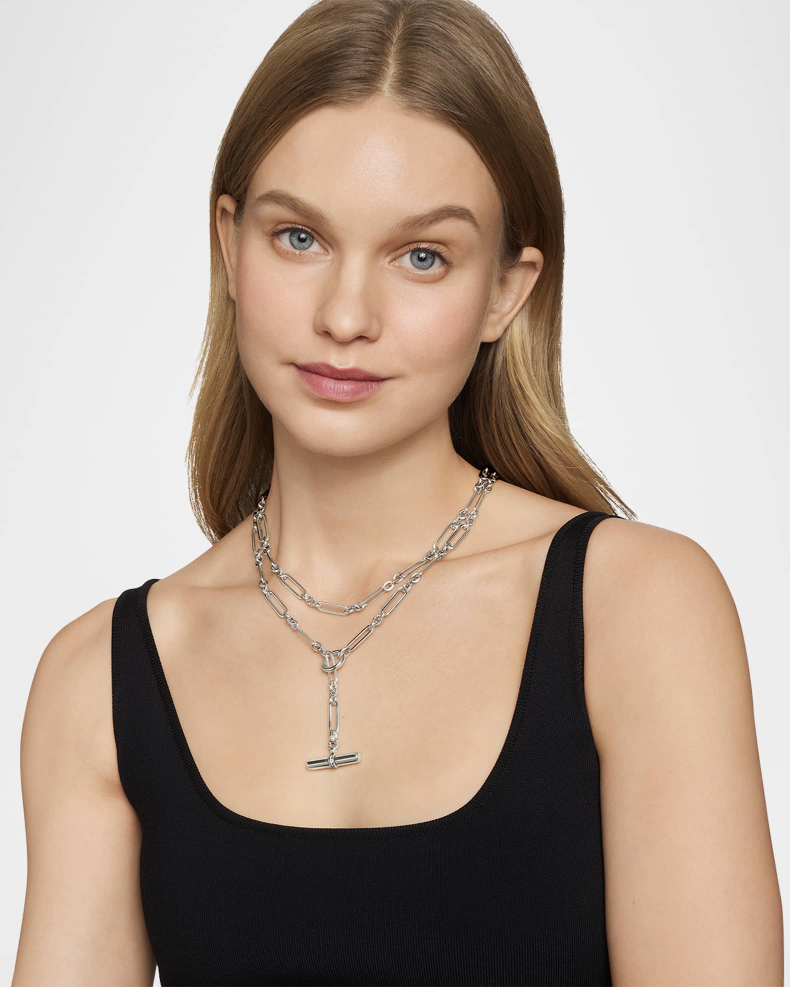 David Yurman Lexington Chain Necklace with Diamonds in