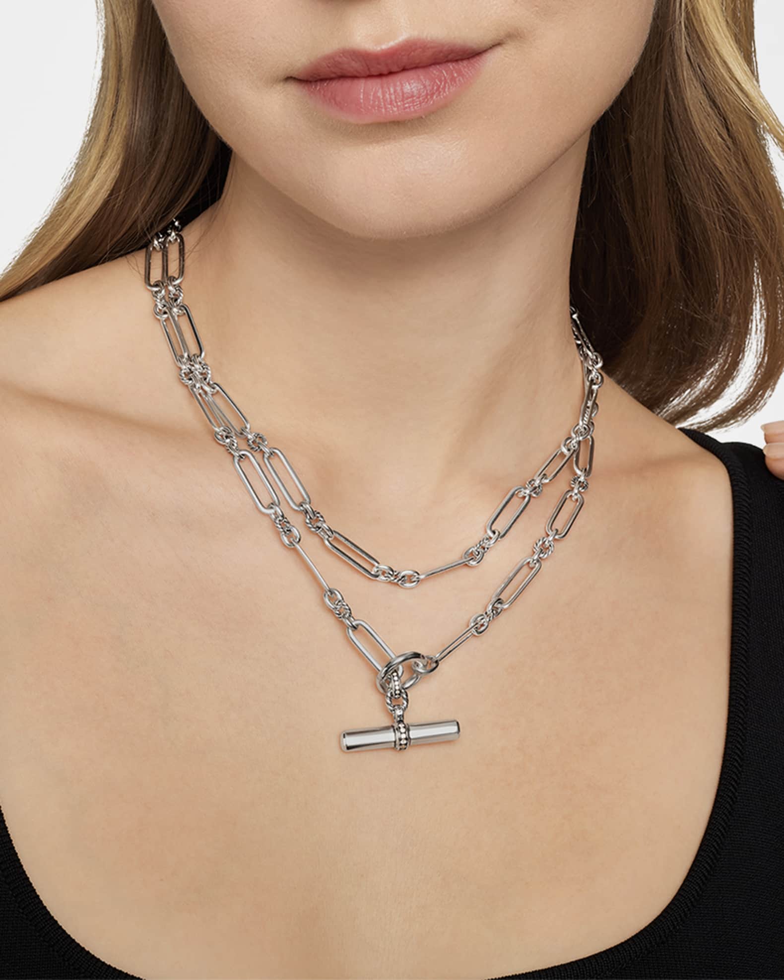 David Yurman Lexington Chain Necklace with Diamonds in