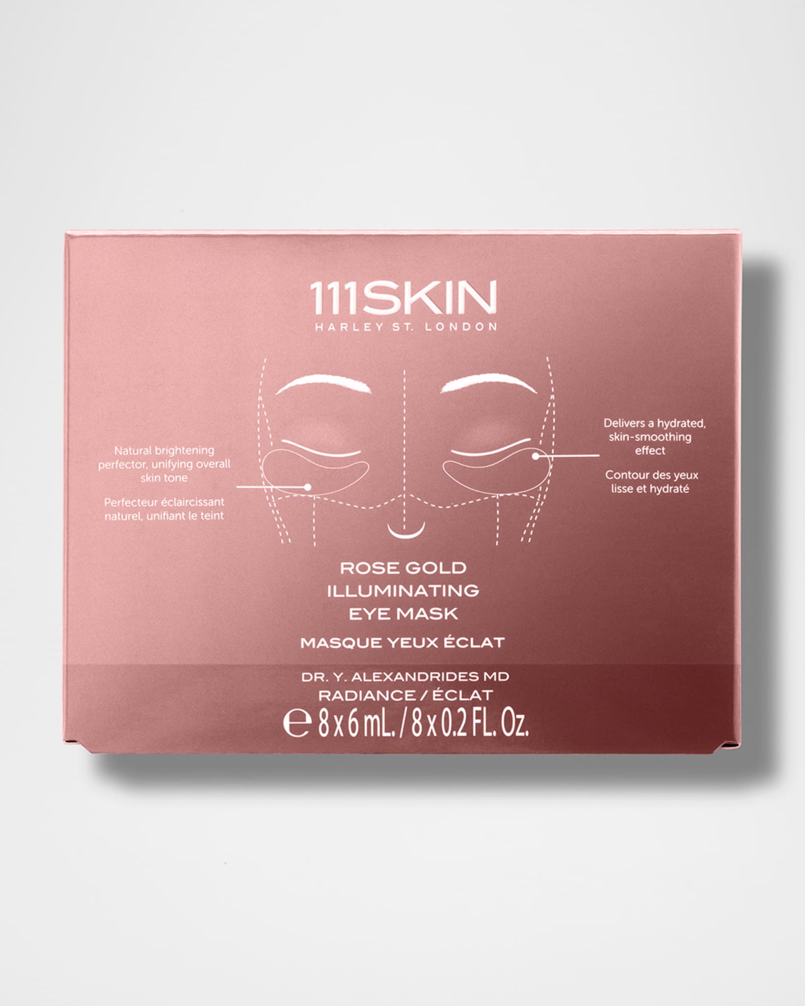 Rose Gold Illuminating Eye Mask Box, 8 Count 1