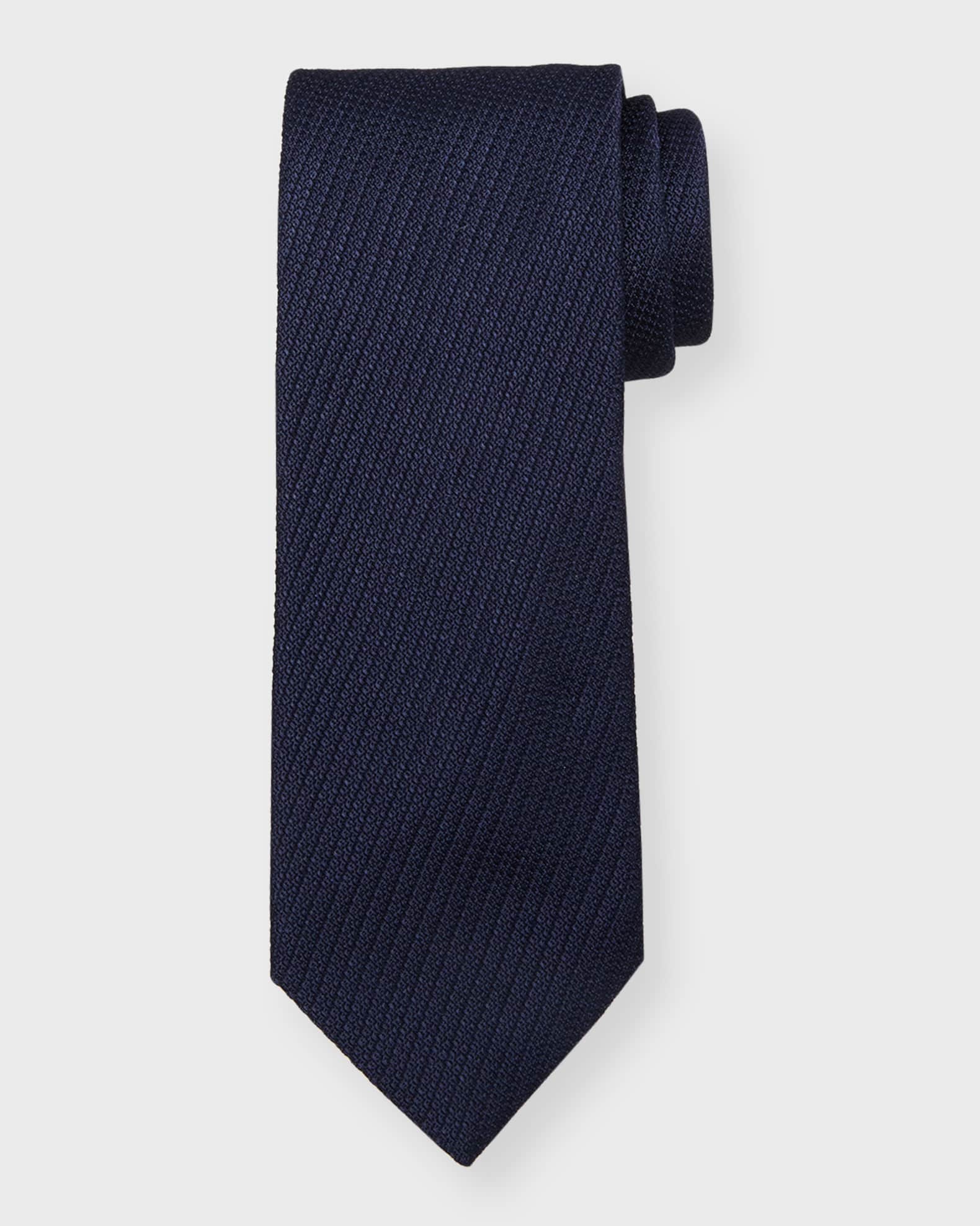 Men's Textured Silk Tie 0