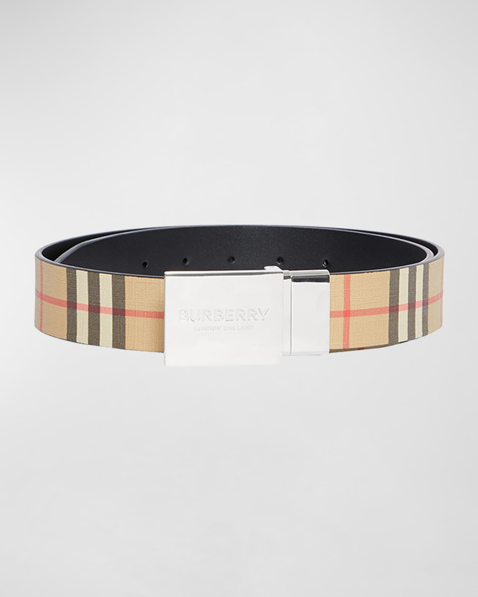 Burberry london check belt sale