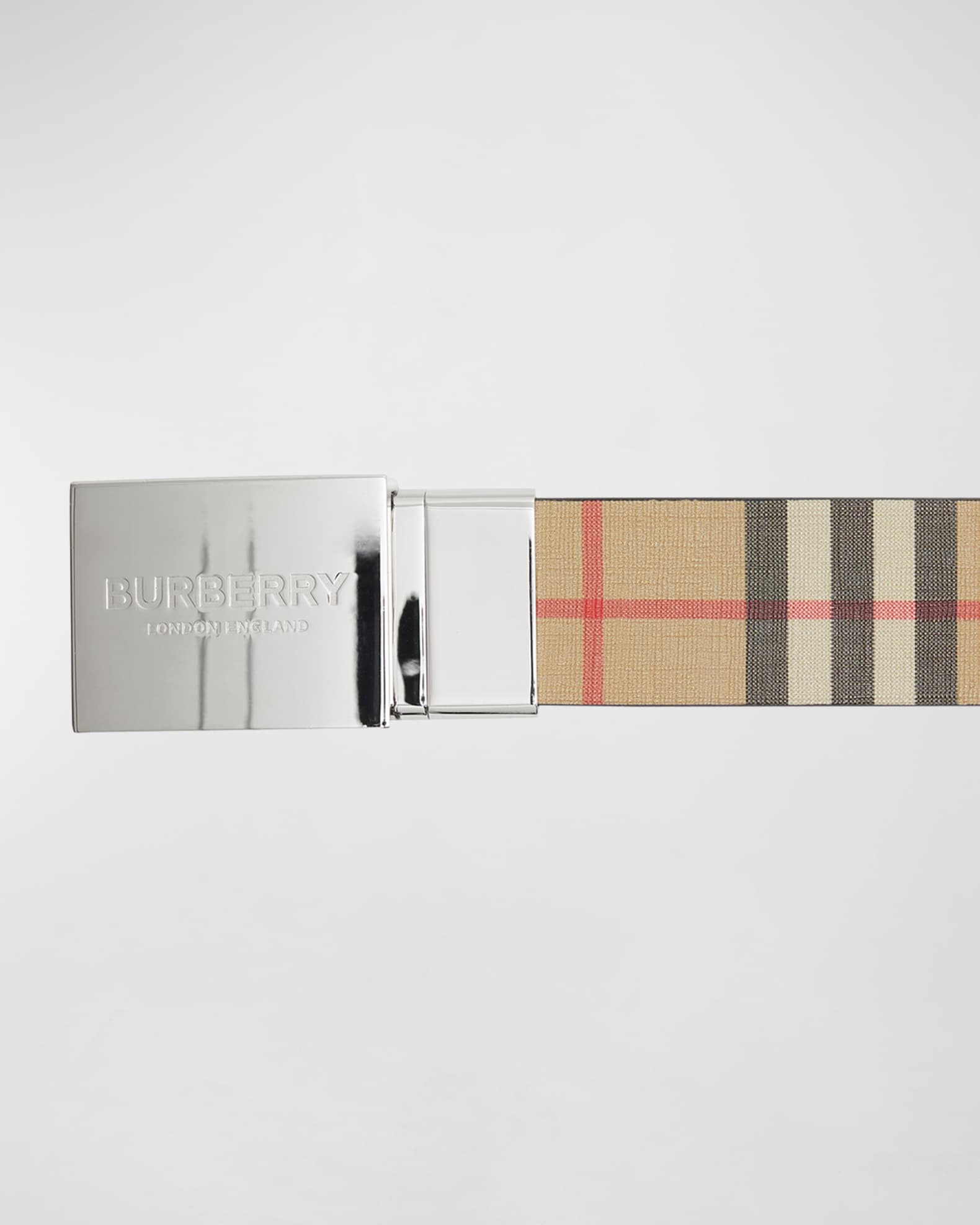 Burberry plaque buckle leather belt 2025
