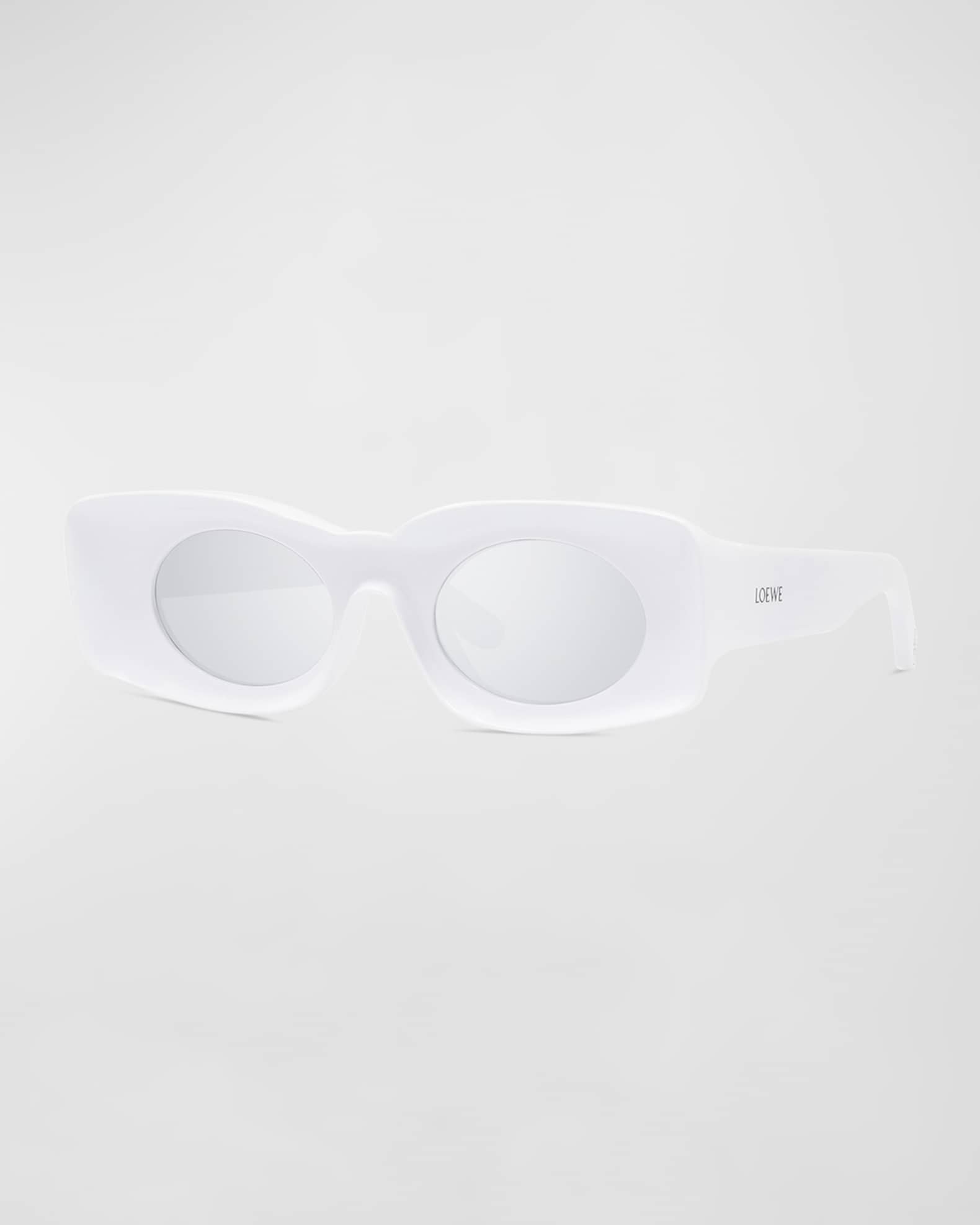 Loewe Two-Tone Acetate Inset Oval Sunglasses