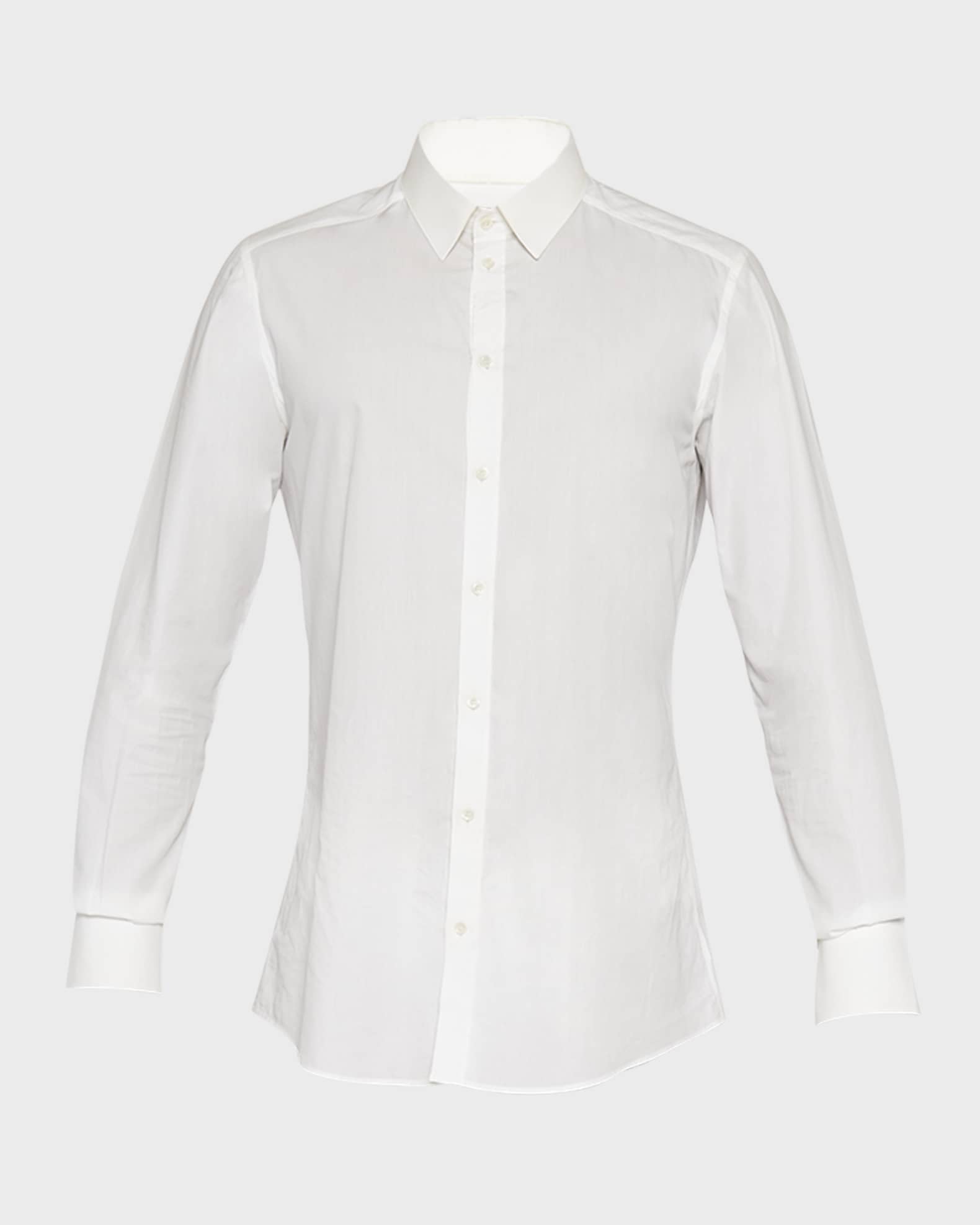 dolce dress shirt Men's Pindot Cotton Dress Shirt In Med Blue