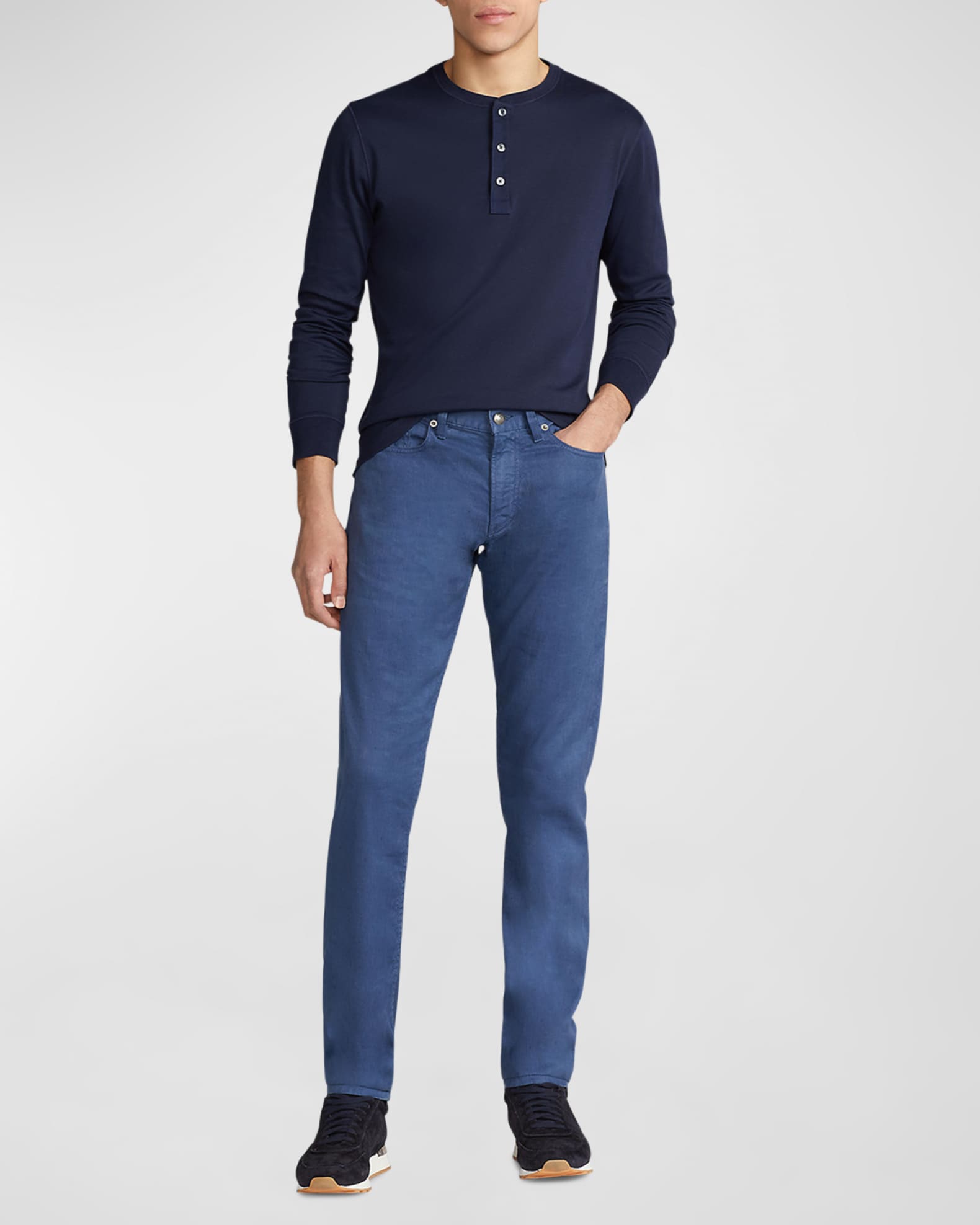 Men s Long Sleeve Henley Shirt