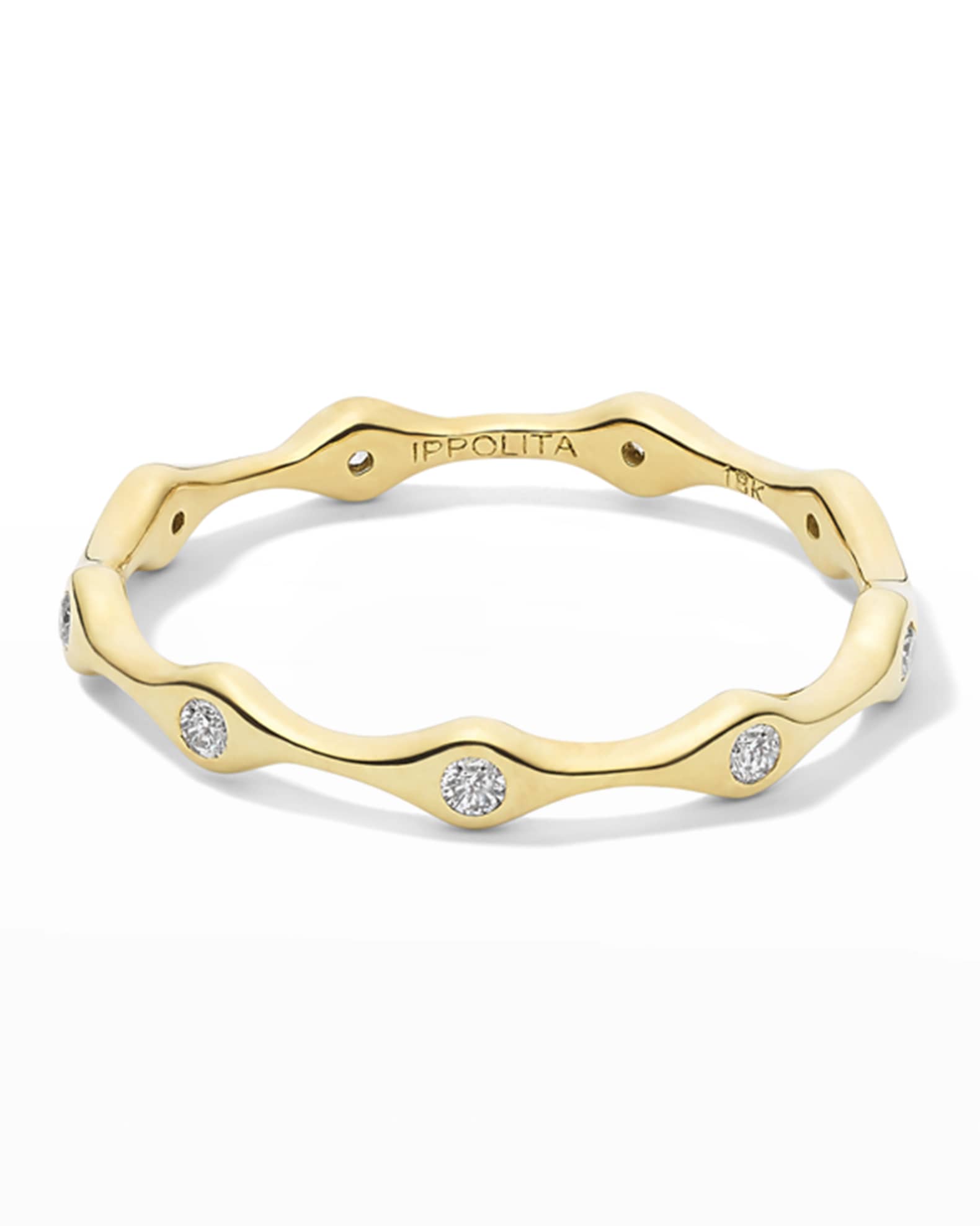18K Starlight Diamond 9-Station Skinny Band Ring 1