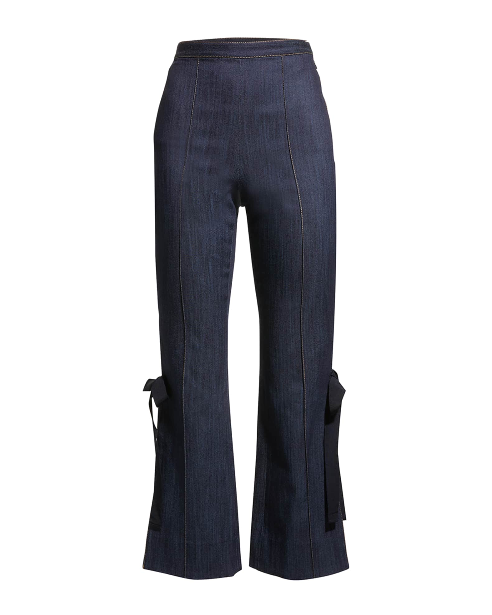 Lou Side-Split Denim Pants 1