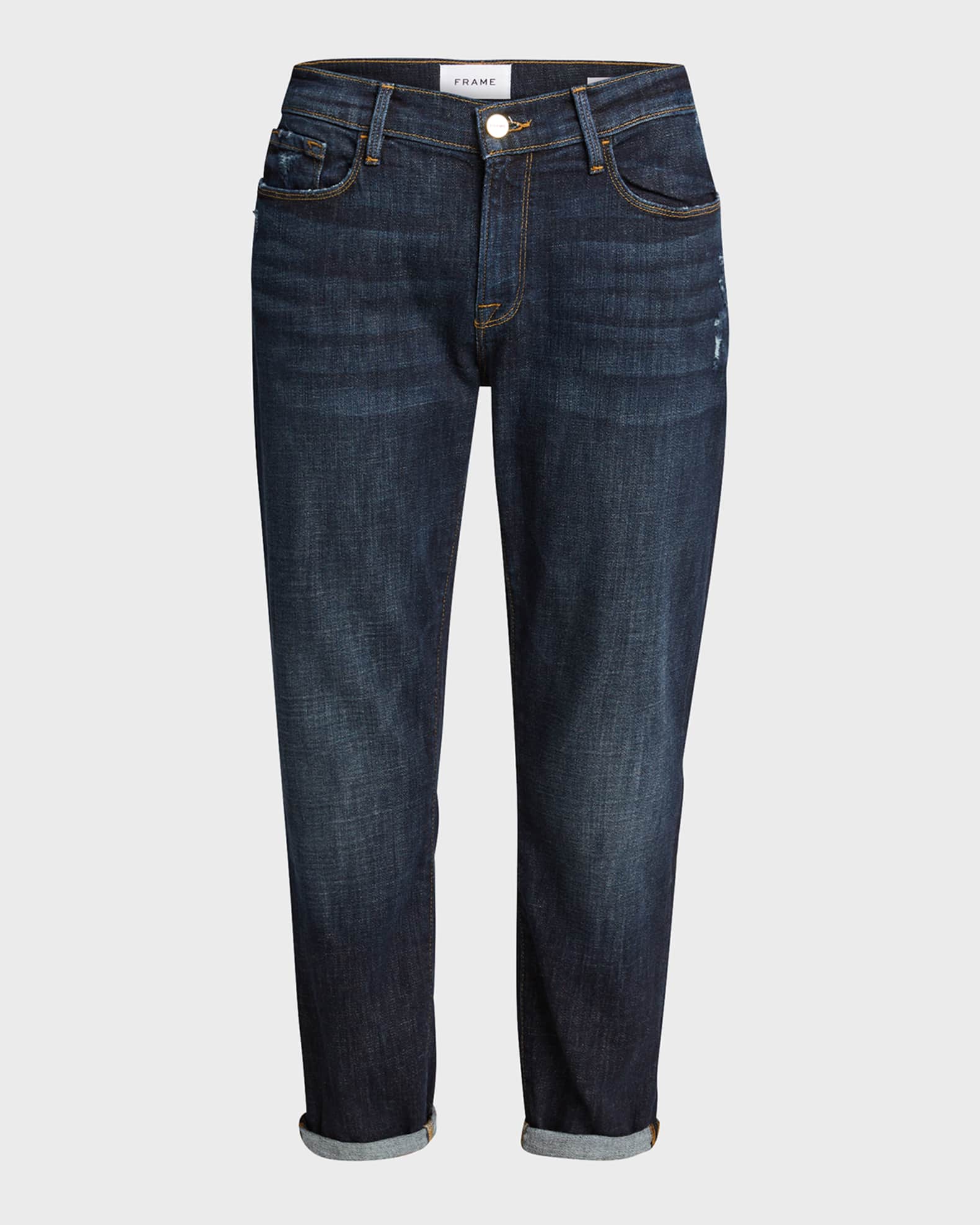 FRAME Le Garcon Cropped Boyfriend Jeans Neiman Marcus