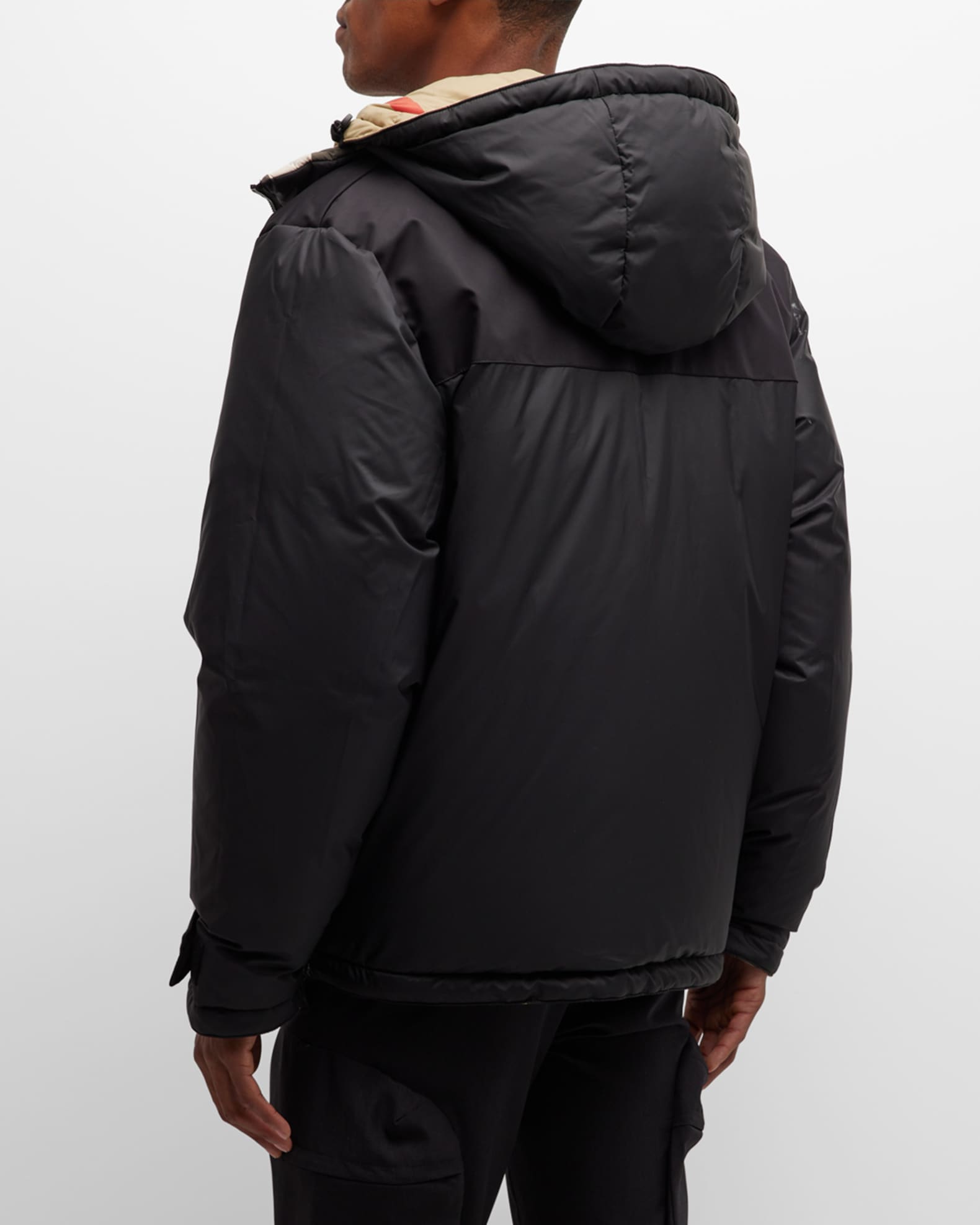 Burberry Men's Rutland Check Nylon Puffer Jacket | Neiman Marcus