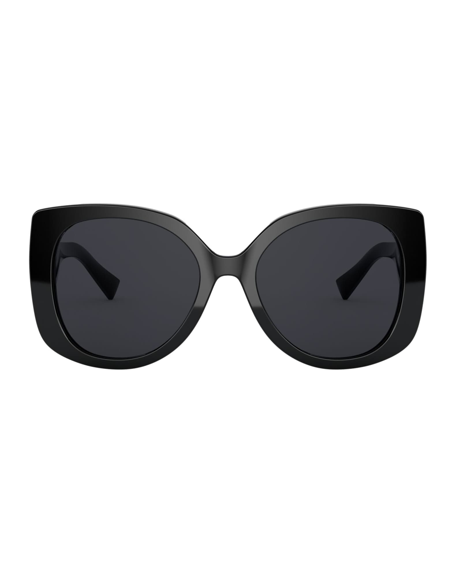 Rectangle Acetate Sunglasses w/ Medusa Temples 1