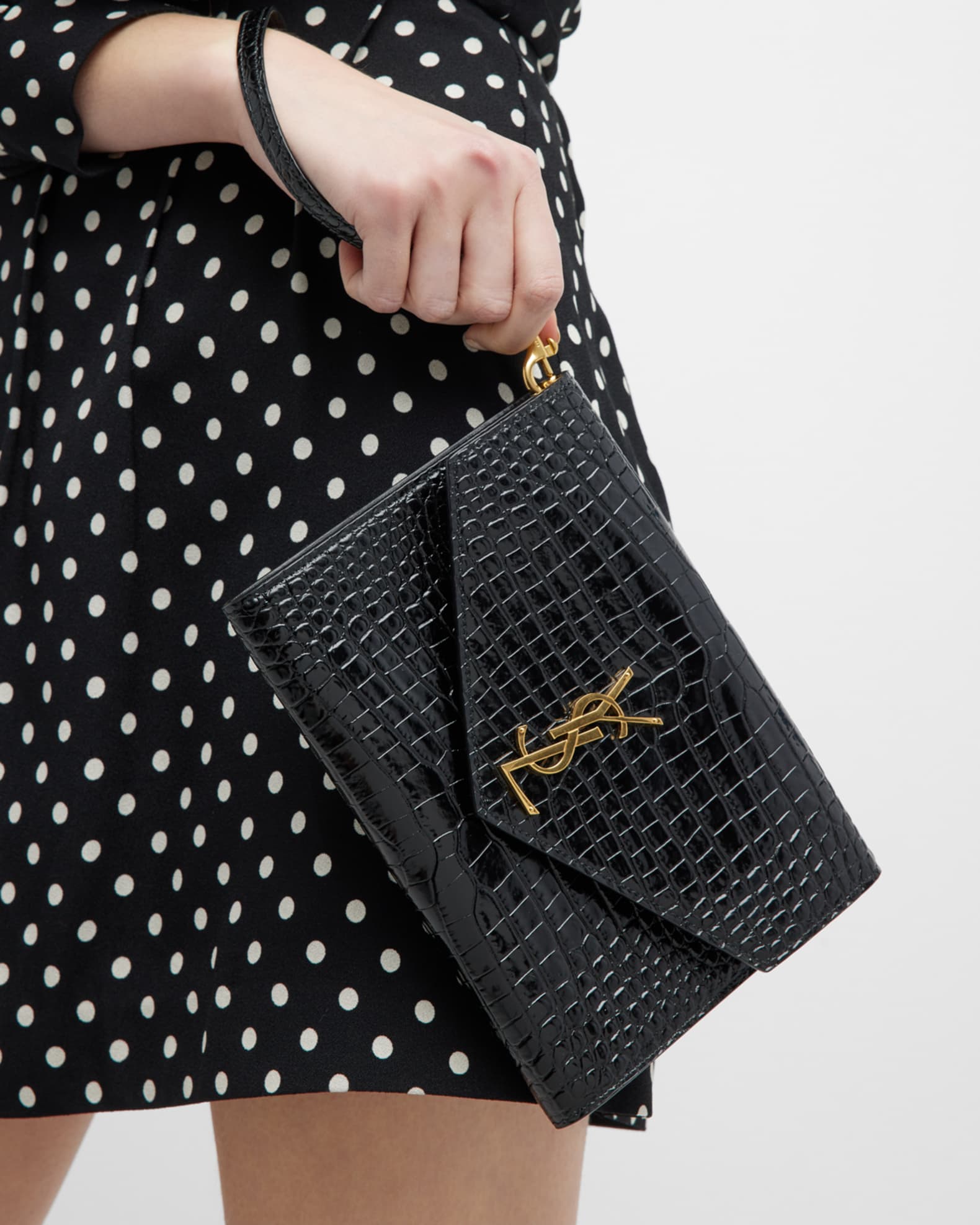 kate medium ysl monogram grain de poudre crossbody bag