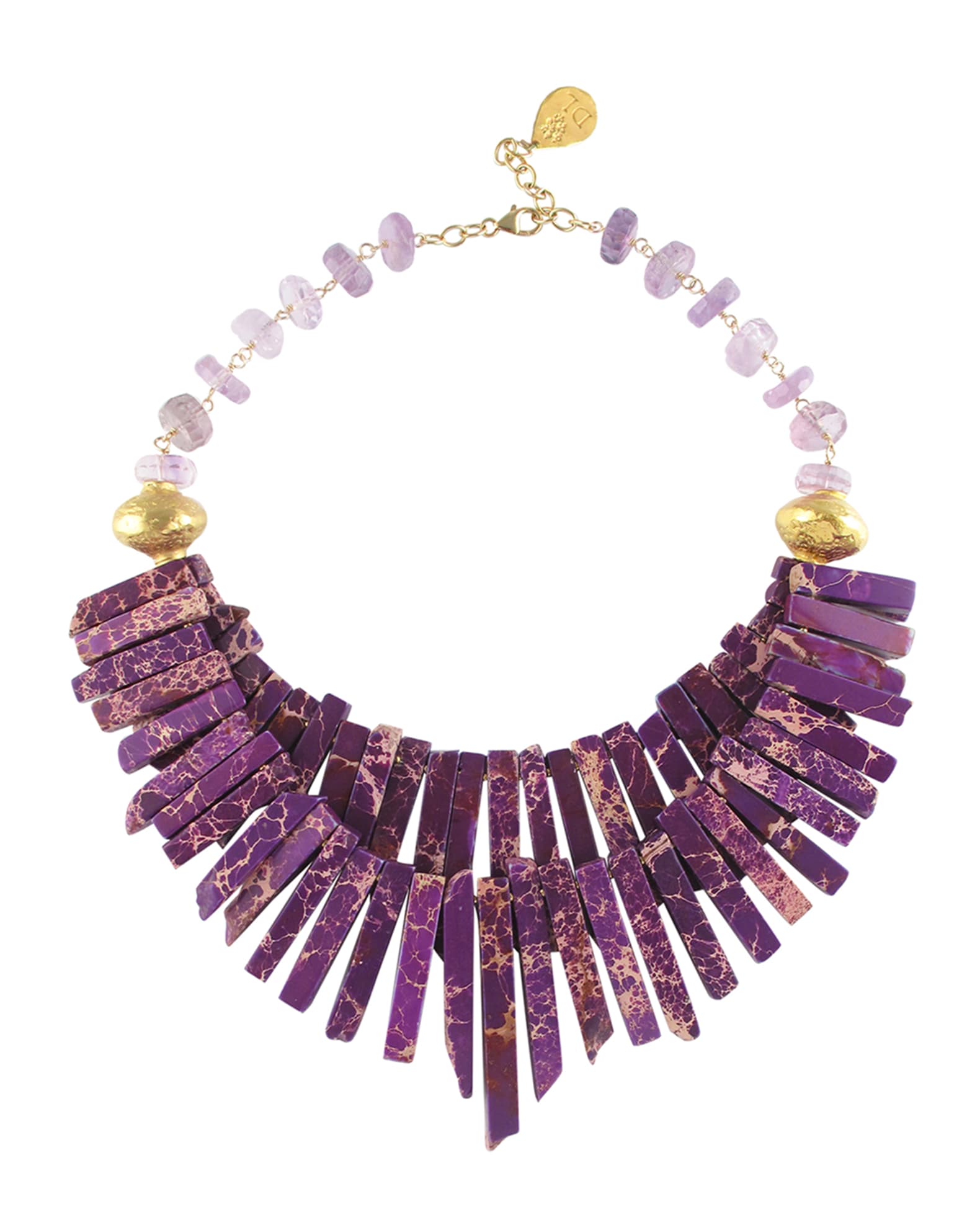 Amethyst & Imperial Jasper Statement Necklace 0