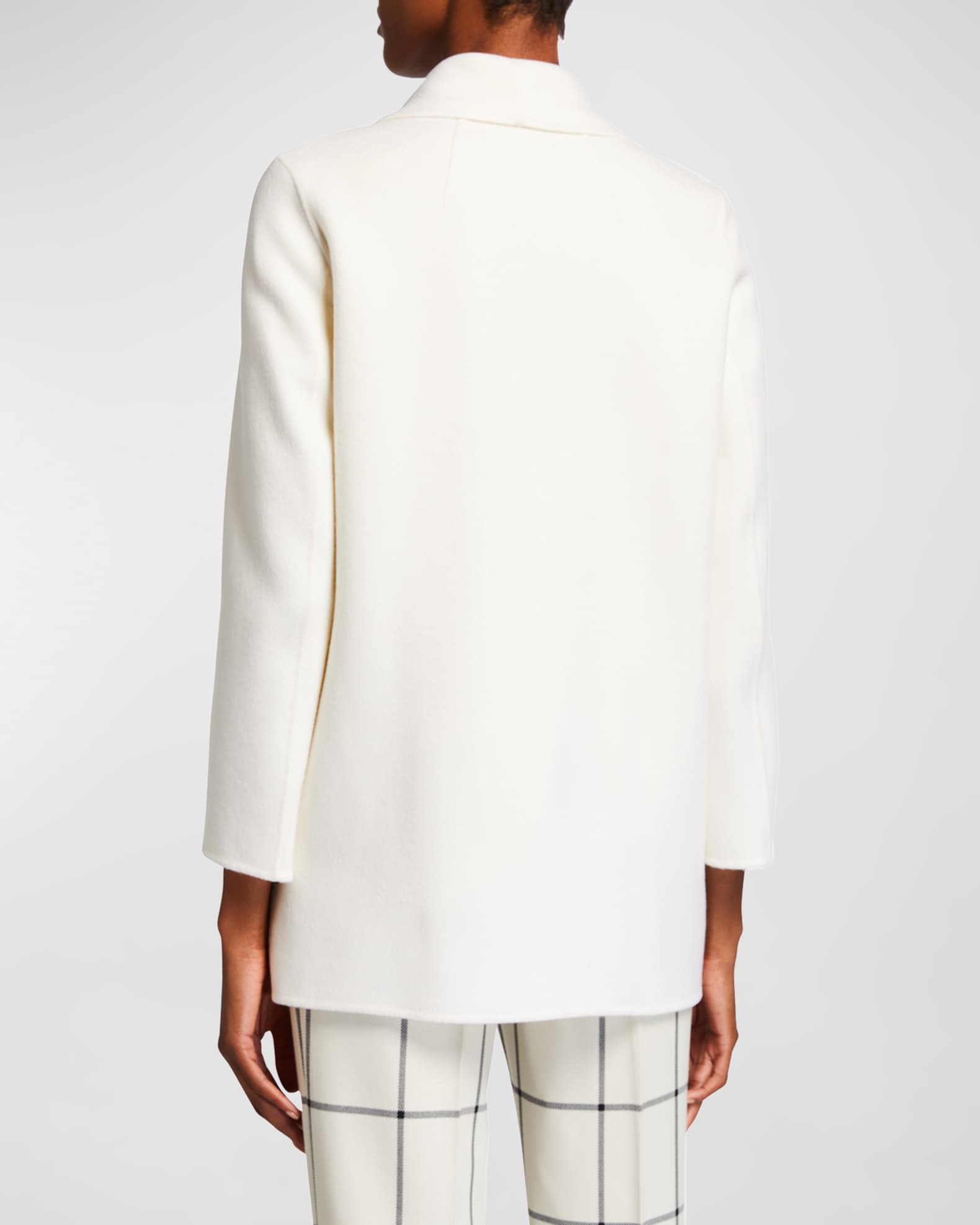 clairene shawl jacket in double face wool cashmere