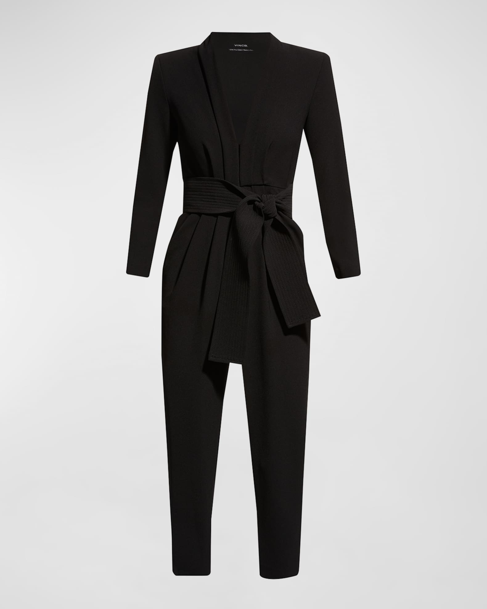 A.L.C. Kieran Belted Long-Sleeve Jumpsuit | Neiman Marcus