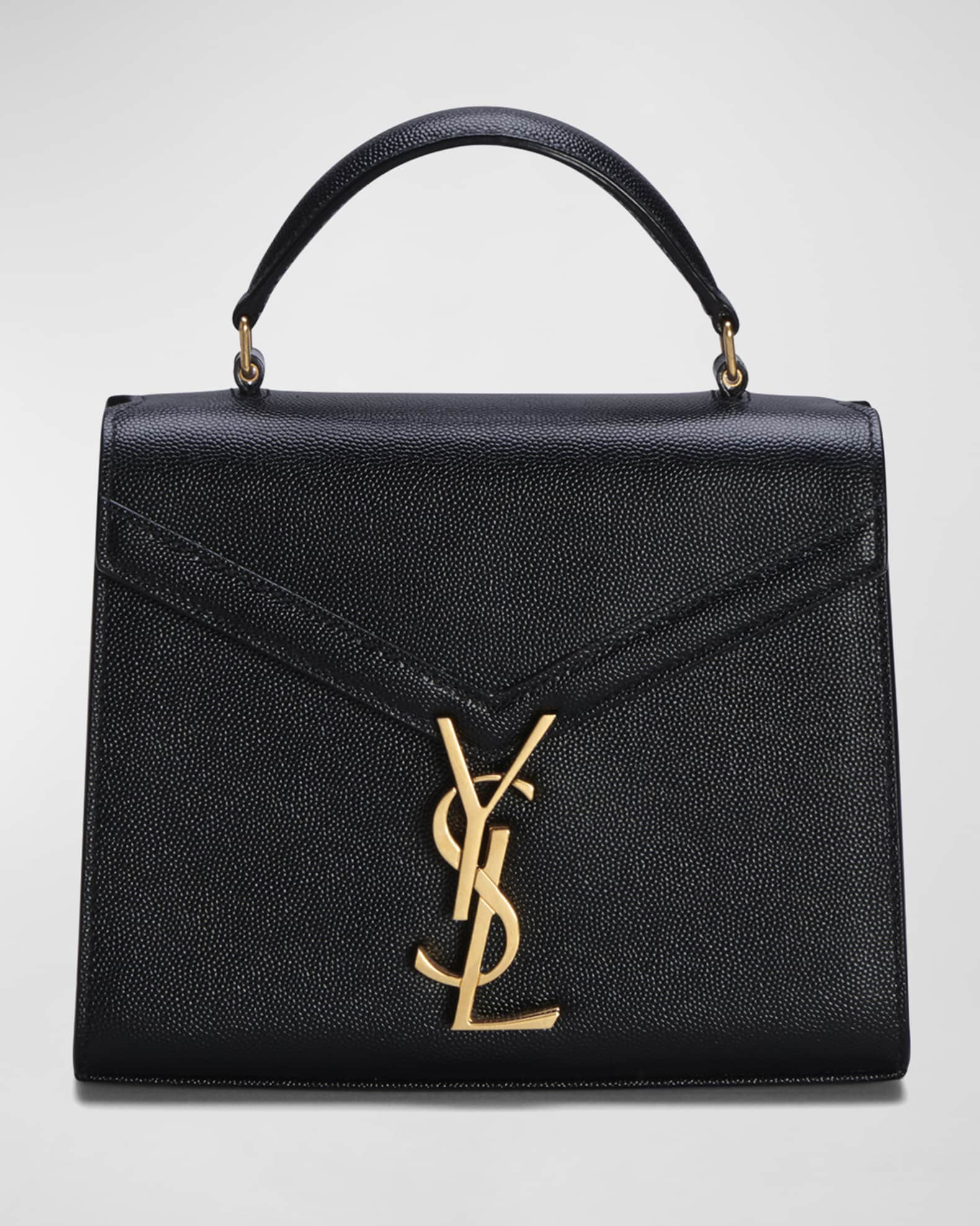 Saint Laurent Cassandra Mini Top Handle Bag Grain De Poudre