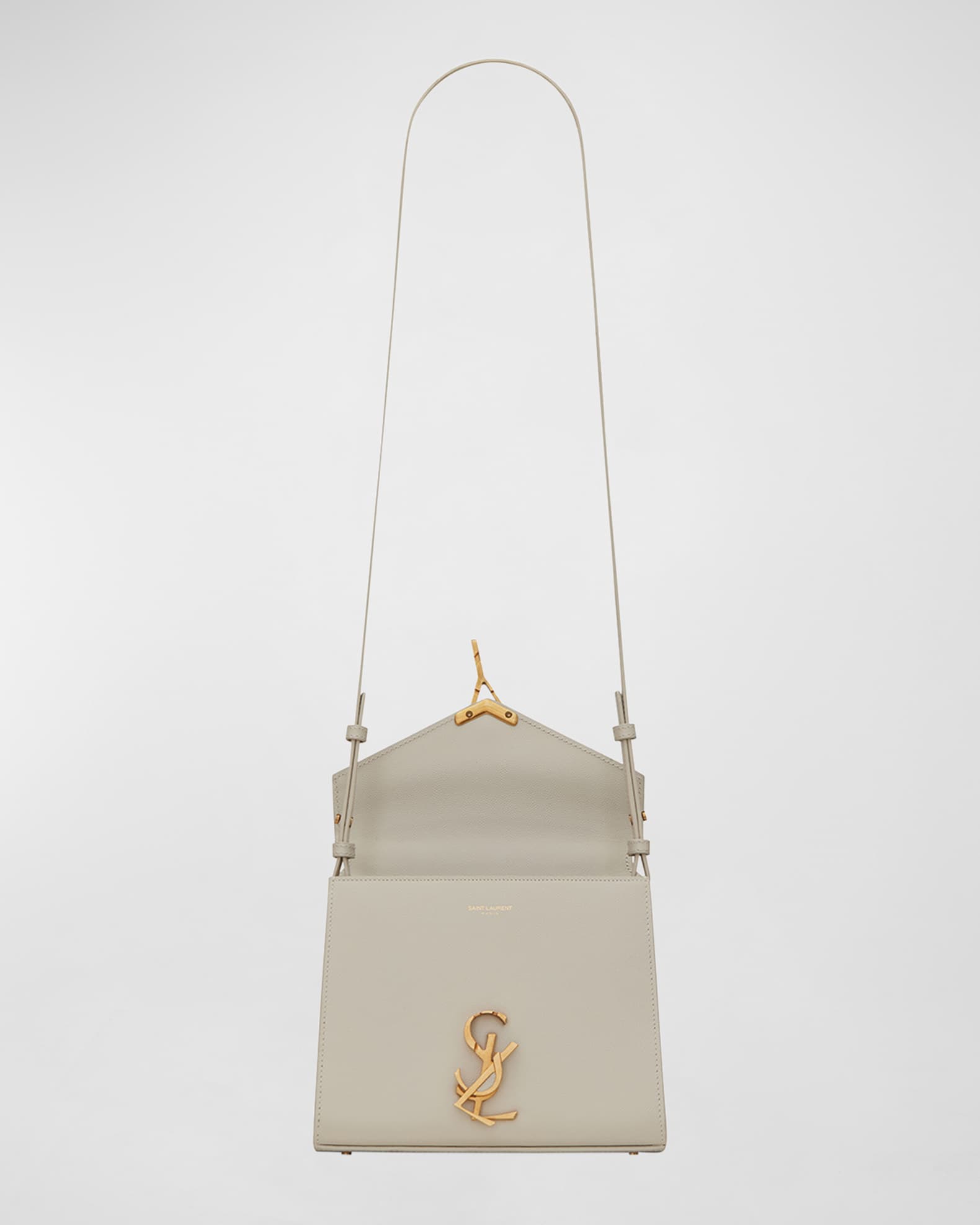 Cassandra Mini YSL Top Handle Crossbody Bag in Grained Leather 1