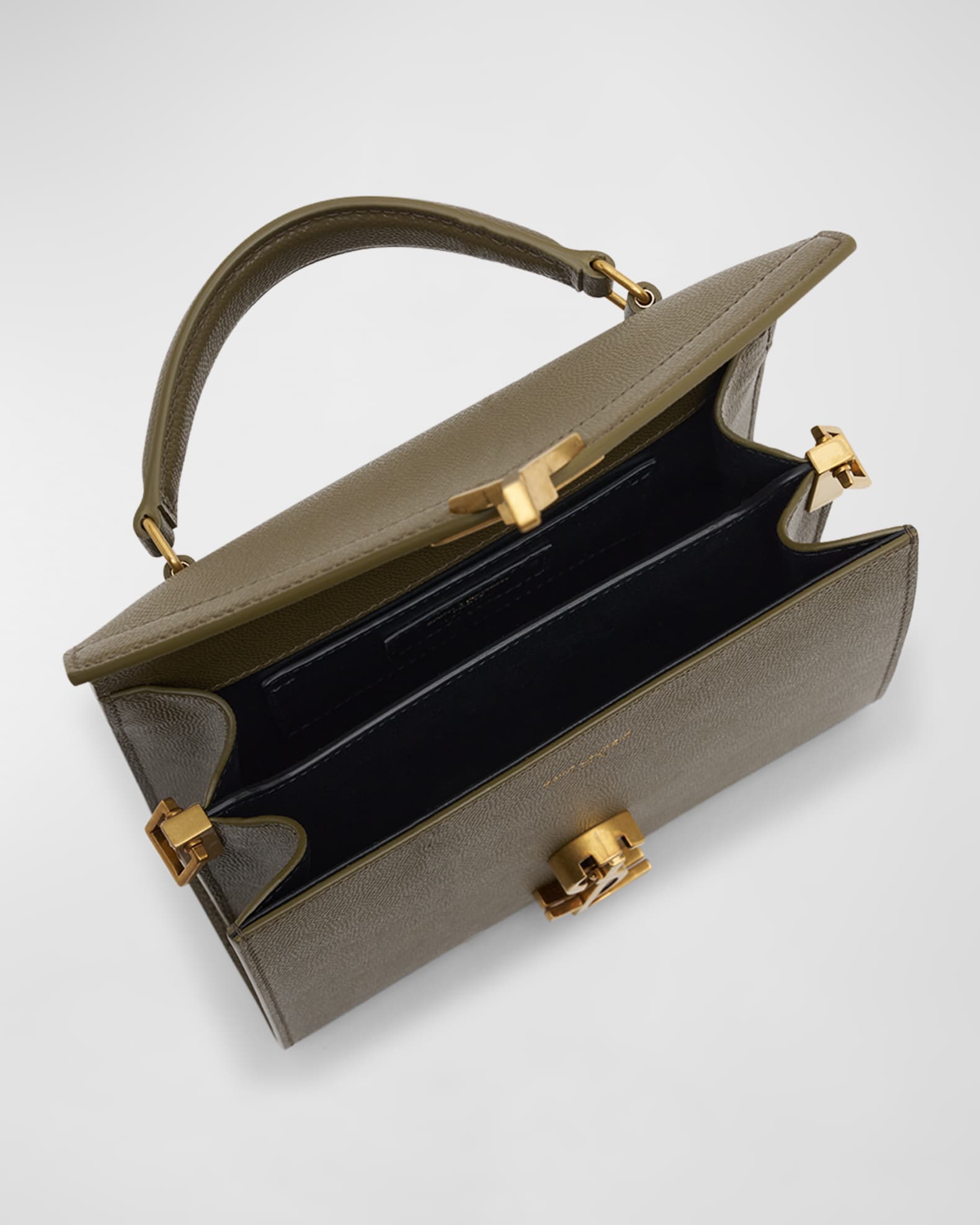 Saint Laurent Women s Cassandra Mini Leather Top Handle Bag