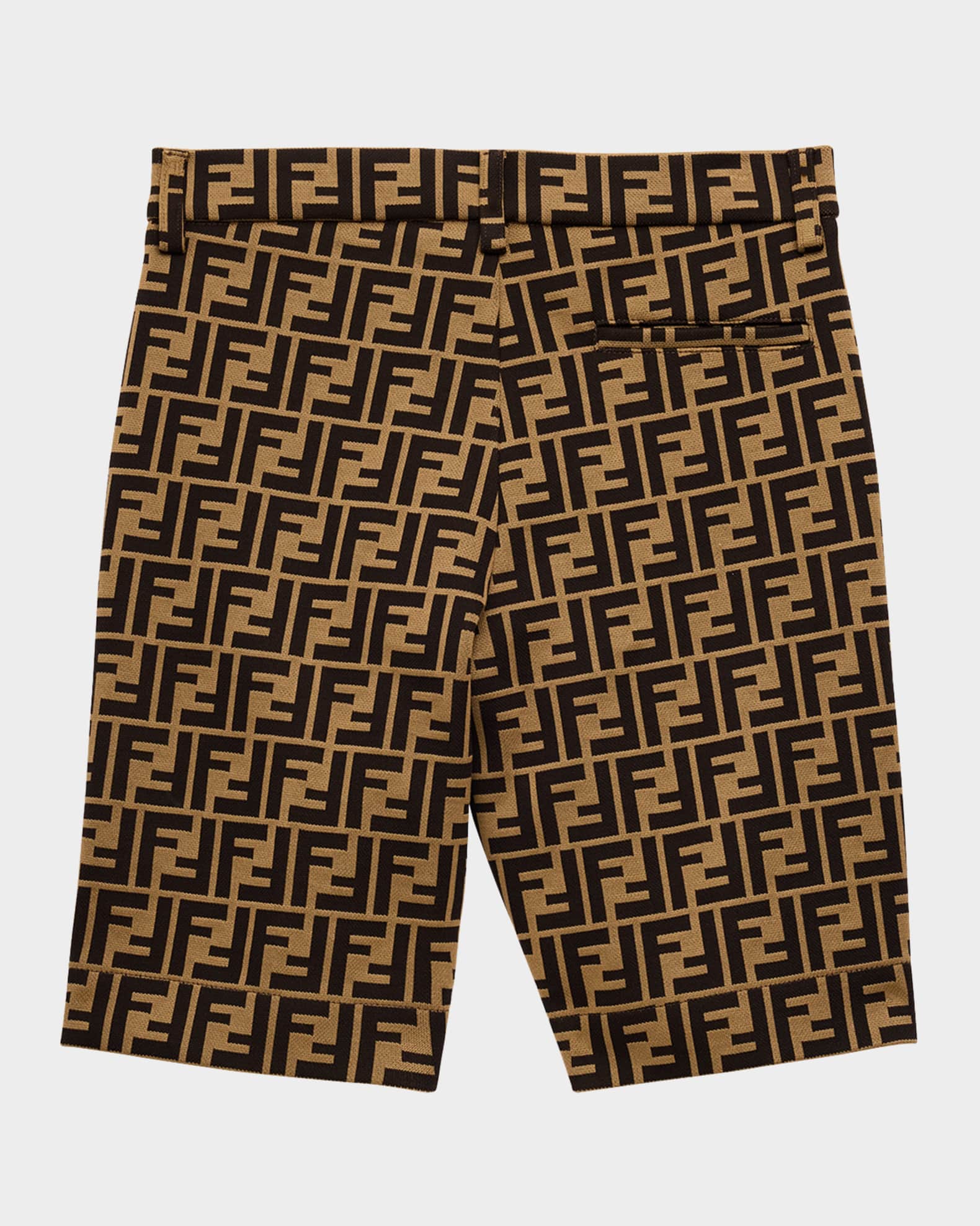 Boy's Monogram-Print Bermuda Shorts, Size 4-14 1