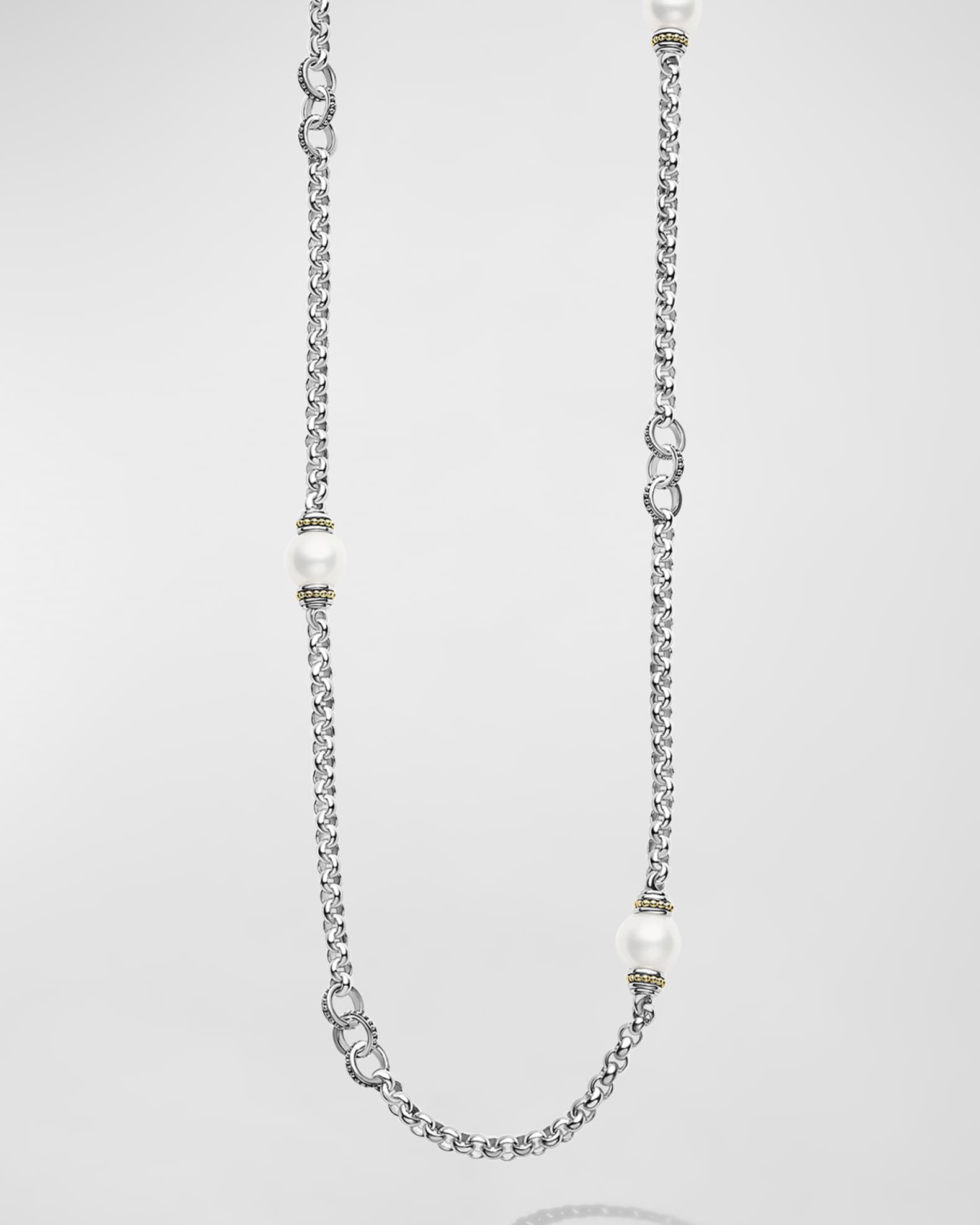 LAGOS 10mm Pearl Signature Caviar Necklace Neiman Marcus