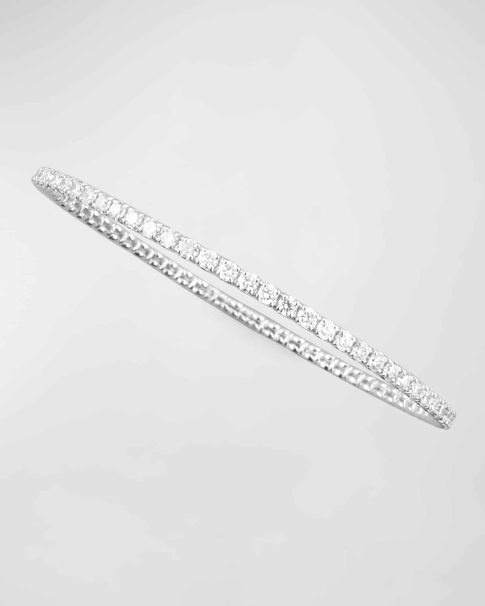 Roberto Coin 67mm White Gold Diamond Eternity Bangle, 5.66ct