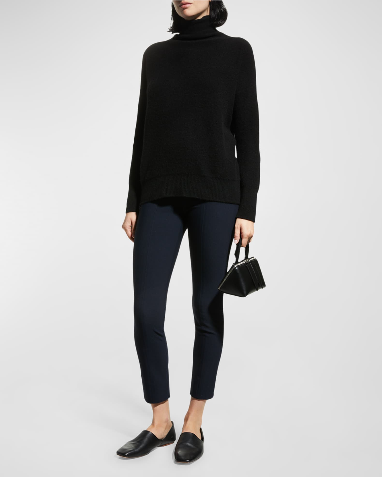 Vince boiled cashmere funnel neck pullover on sale