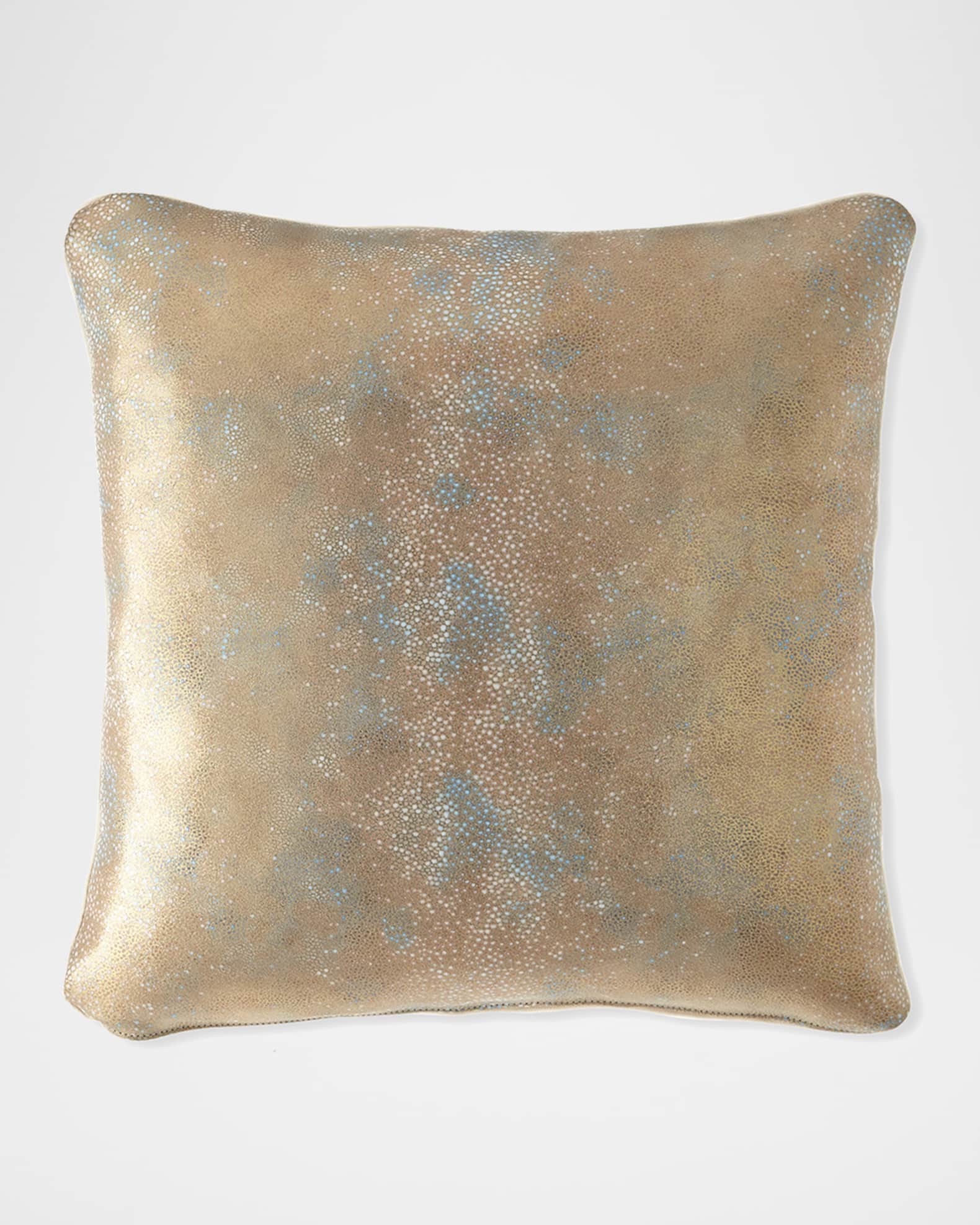 22" Oil Printed Suede Pillow 1