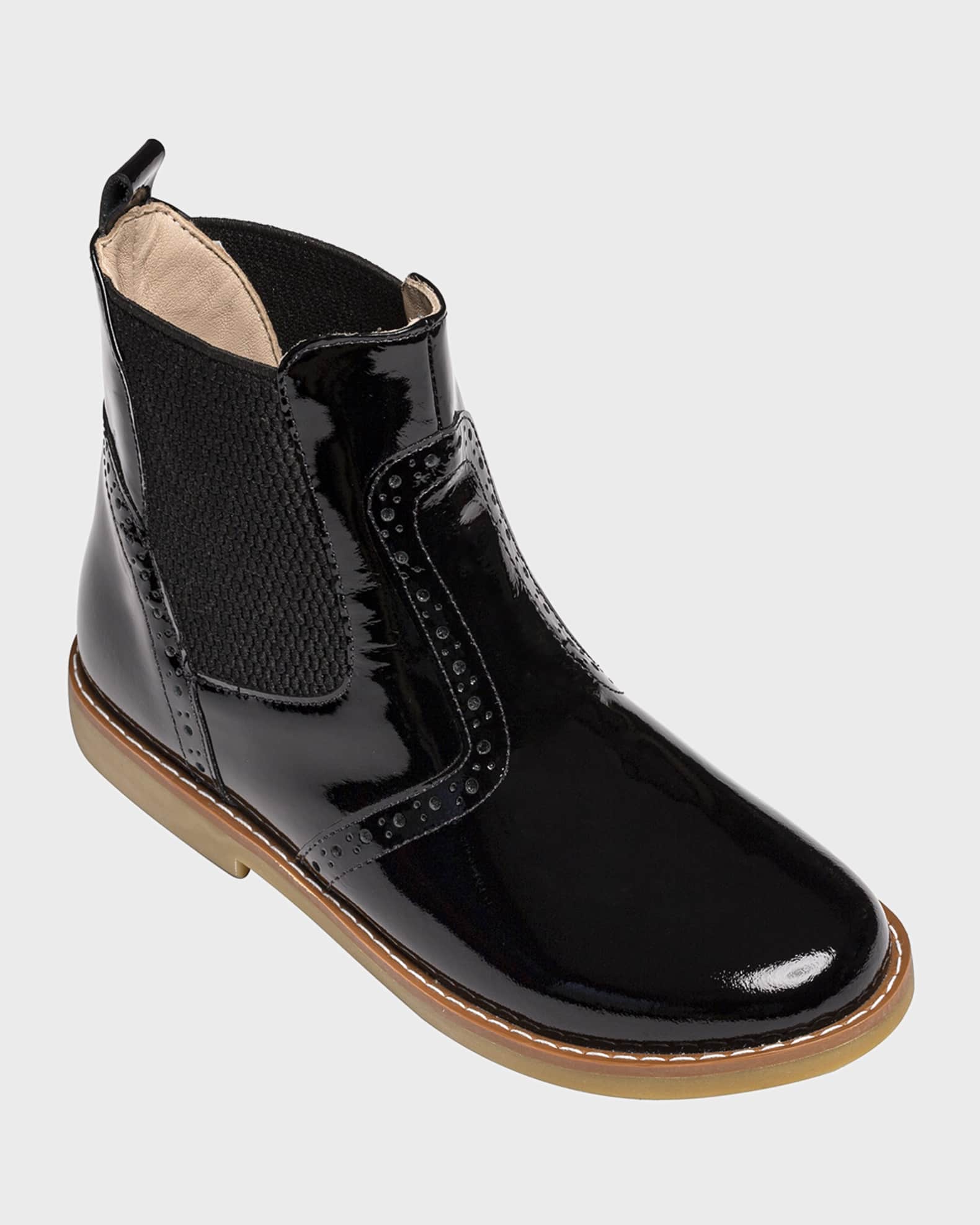 Little girl patent leather boots deals