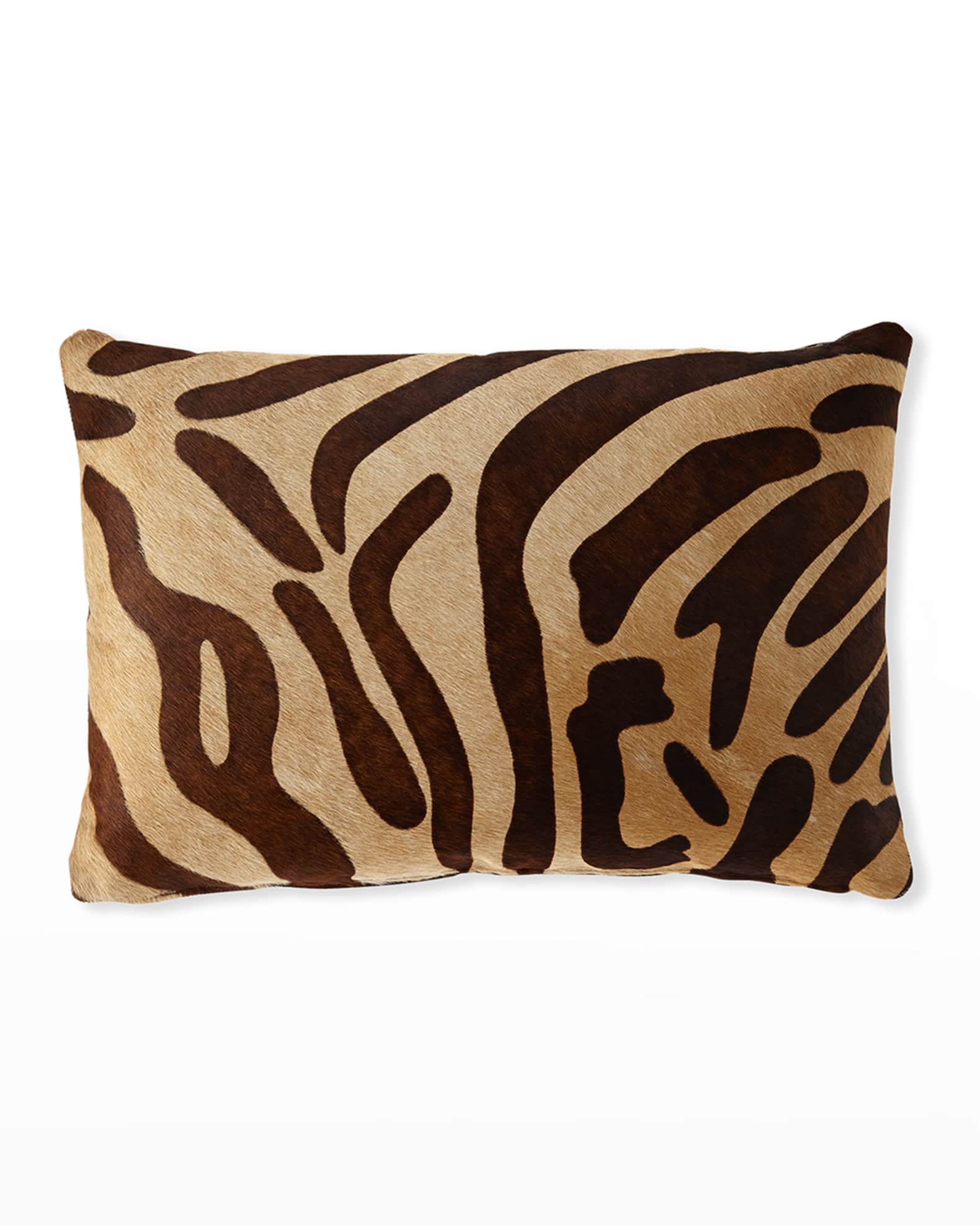 Hair Hide Zebra Pillow, 23" x 15" 1