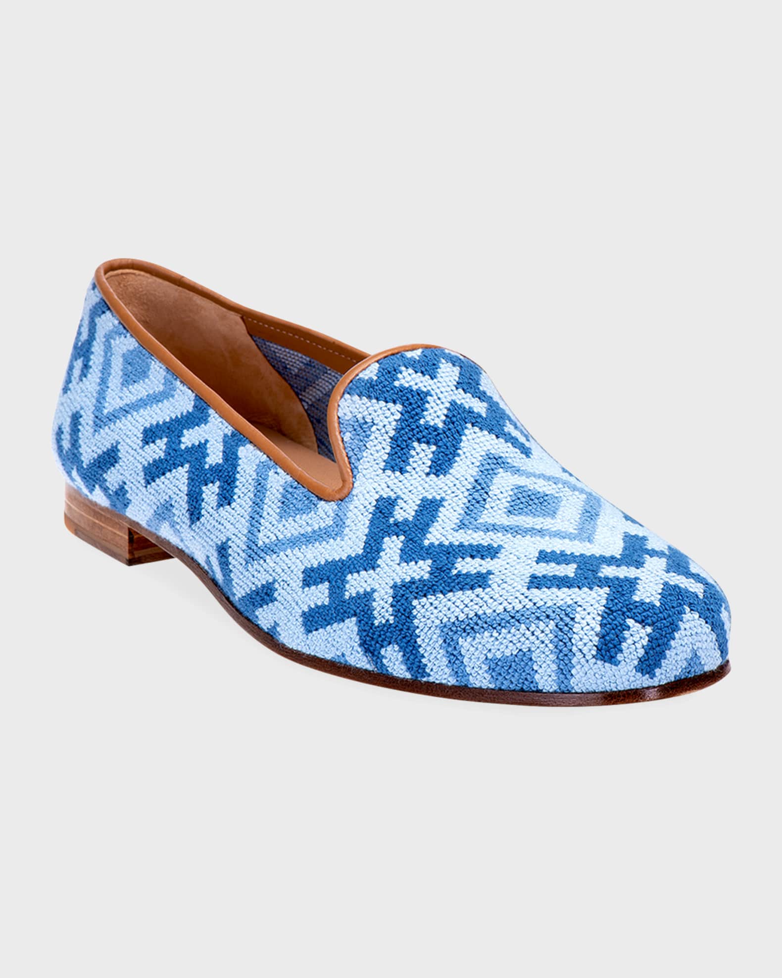 Stubbs and Wootton Harlow Needlepoint Smoking Loafers Neiman Marcus