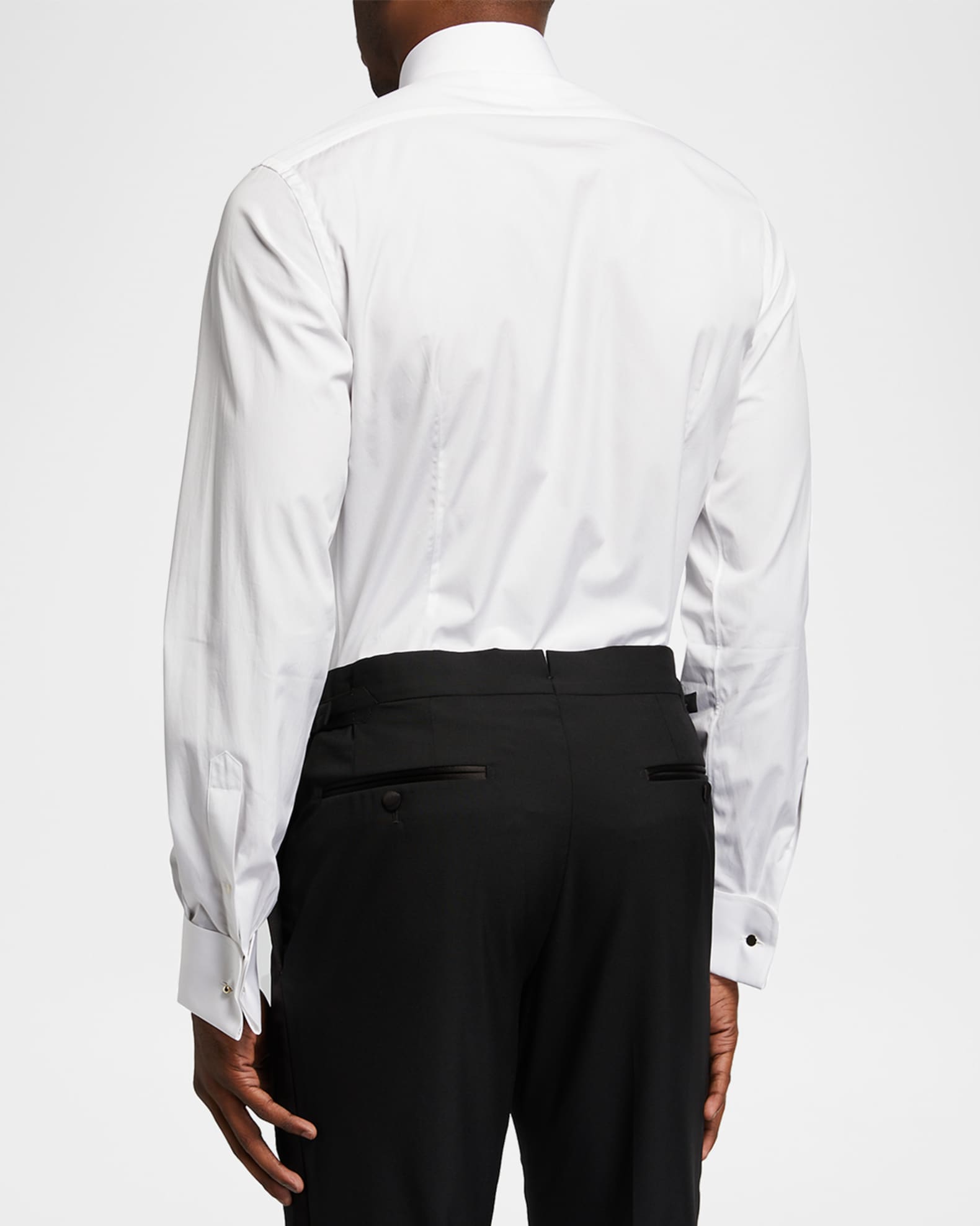TOM FORD Men's Plisse Plastron Tuxedo Shirt | Neiman Marcus
