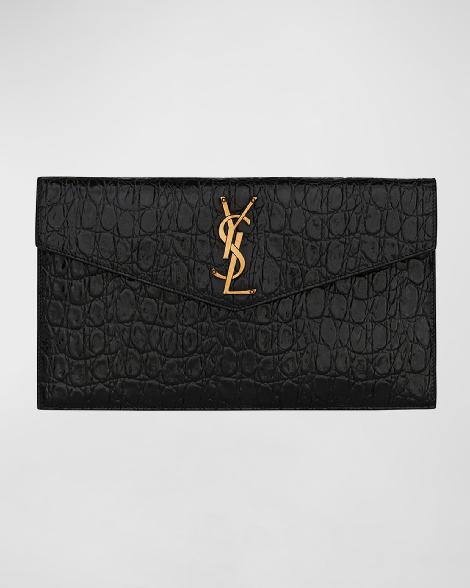 Ysl croc clutch online