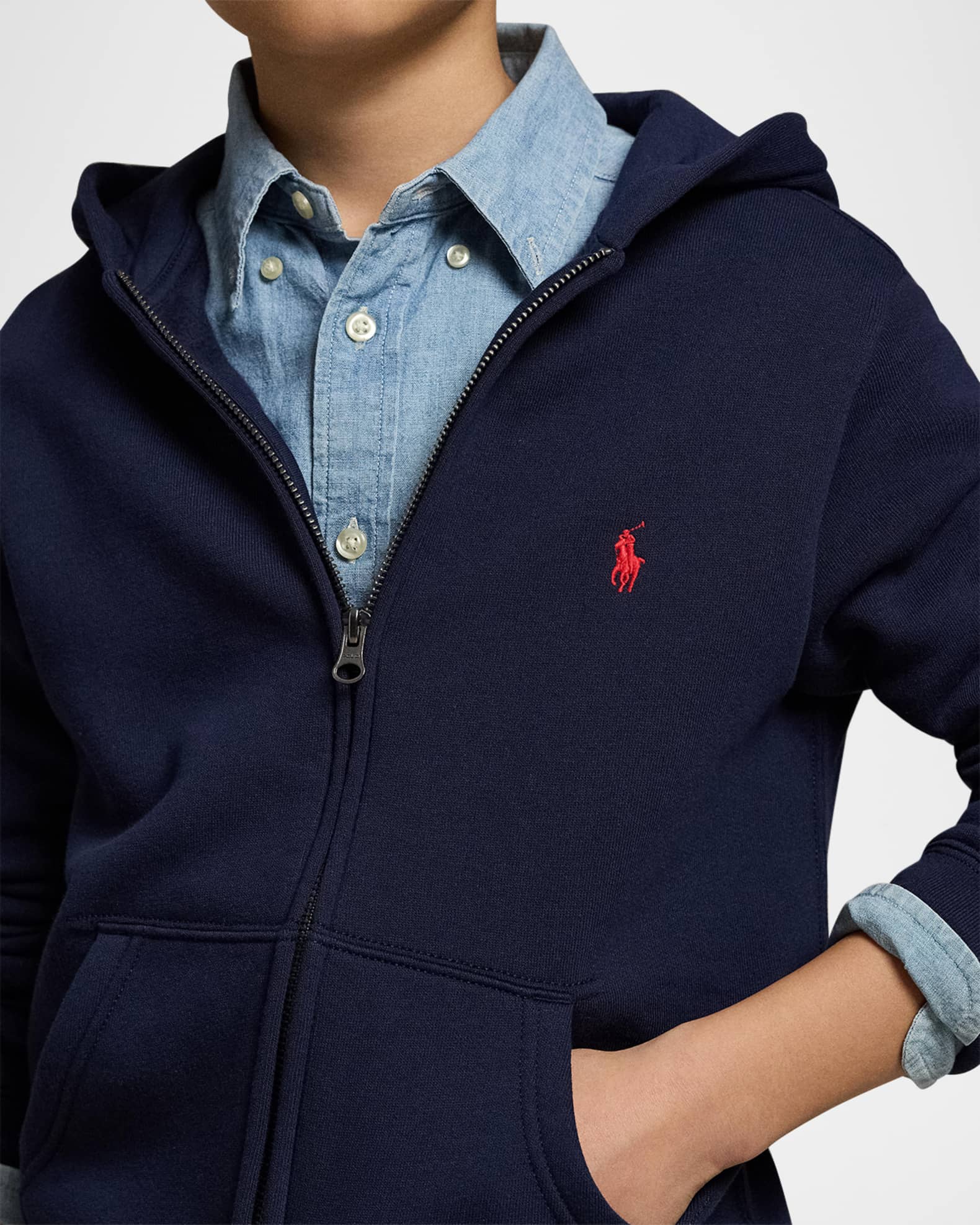 Polo Ralph Lauren Boy's Knitted Fleece Hoodie, Size S-XL | Neiman